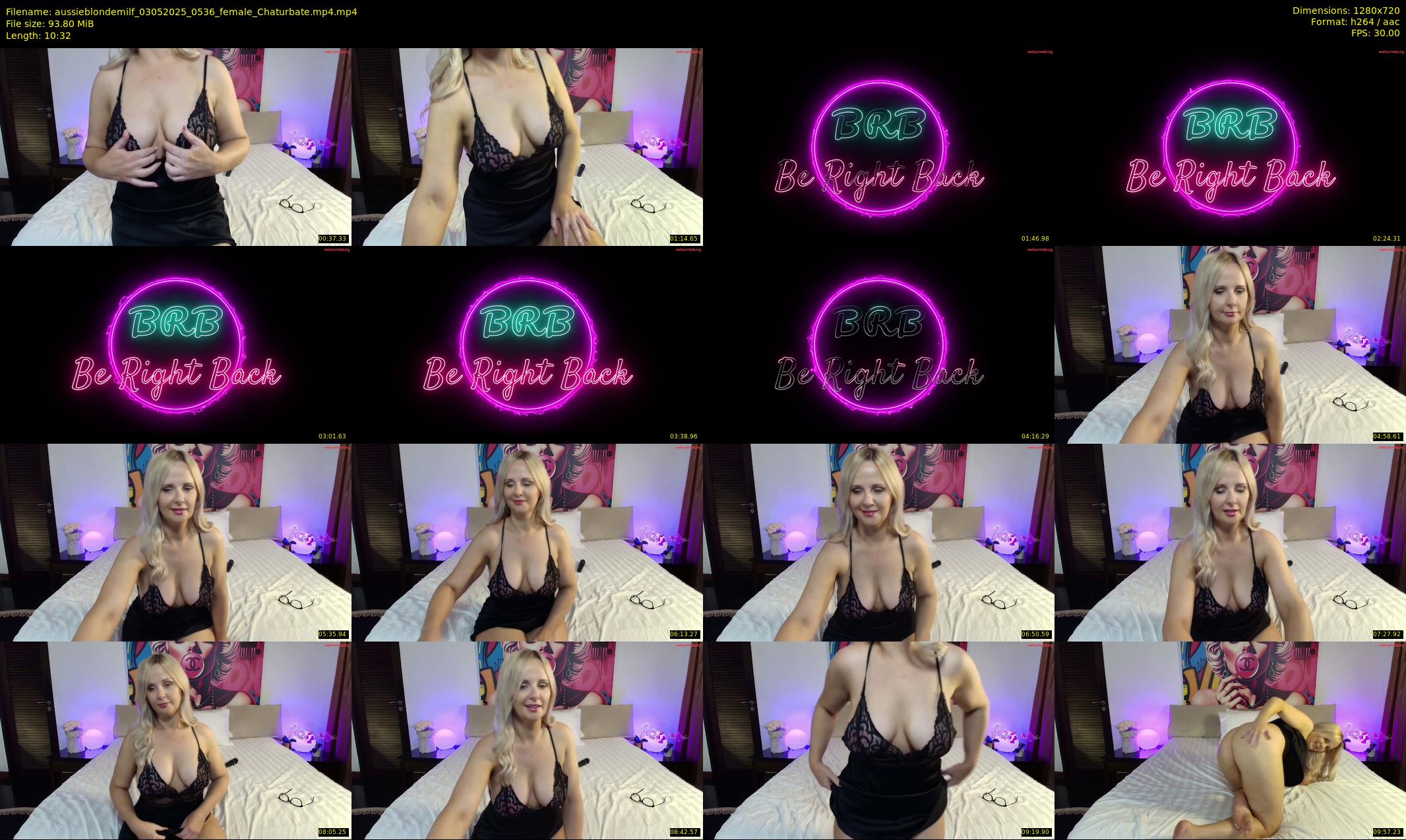 aussieblondemilf — 11 minute Chaturbate female cam show recording, 720p, May 3, 2025