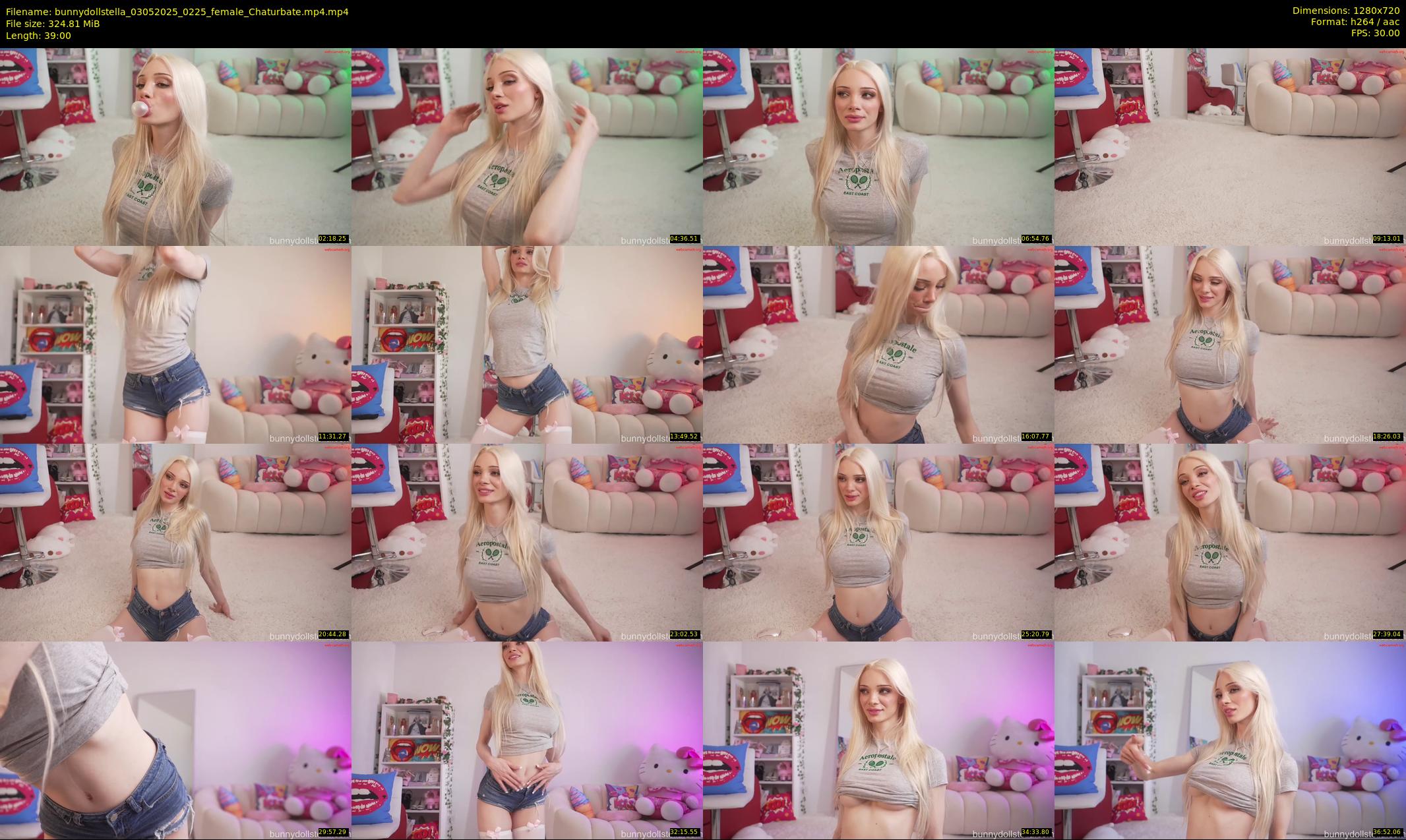 bunnydollstella — 39 minute Chaturbate female cam show recording, 720p, May 3, 2025