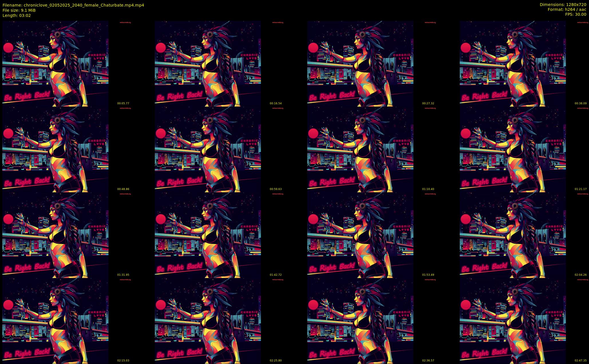 chroniclove — 4 minute Chaturbate female cam show recording, 720p, May 2, 2025