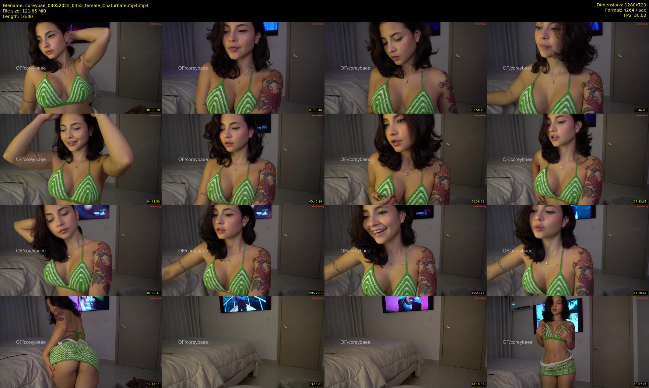 coreybae — 16 minute Chaturbate female cam show recording, 720p, May 3, 2025