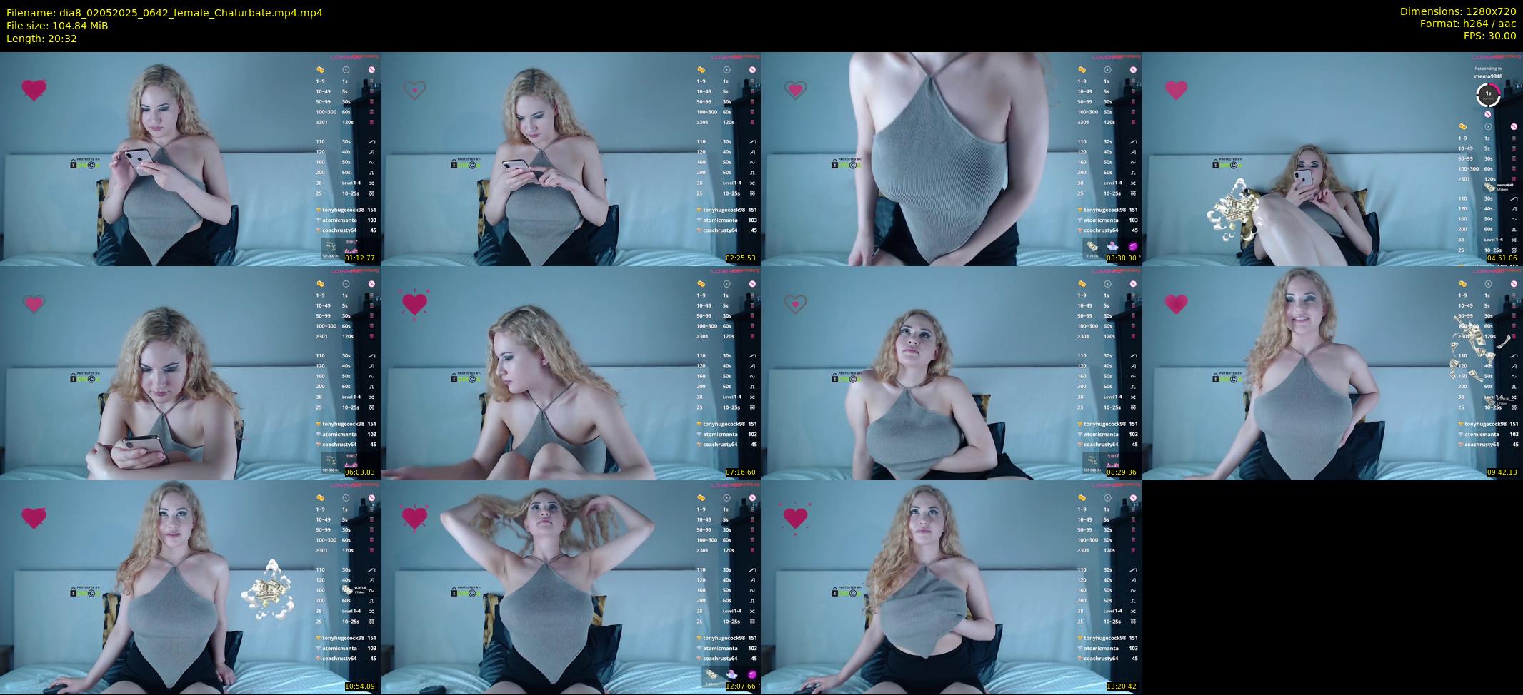 dia8 — 21 minute Chaturbate female cam show recording, 720p, May 2, 2025