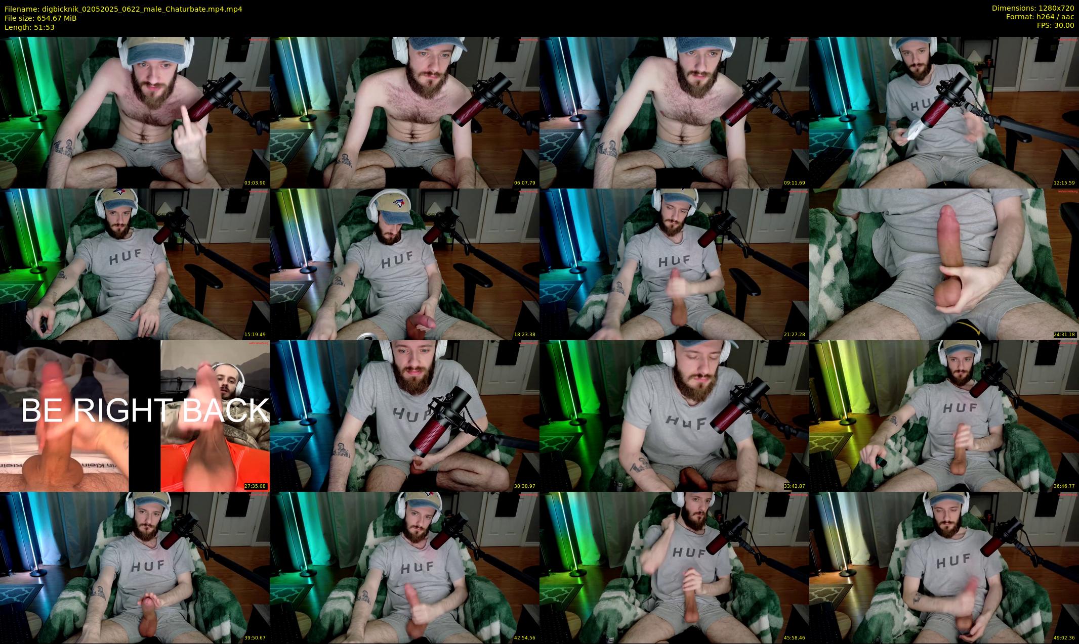 digbicknik — 52 minute Chaturbate male cam show recording, 720p, May 2, 2025