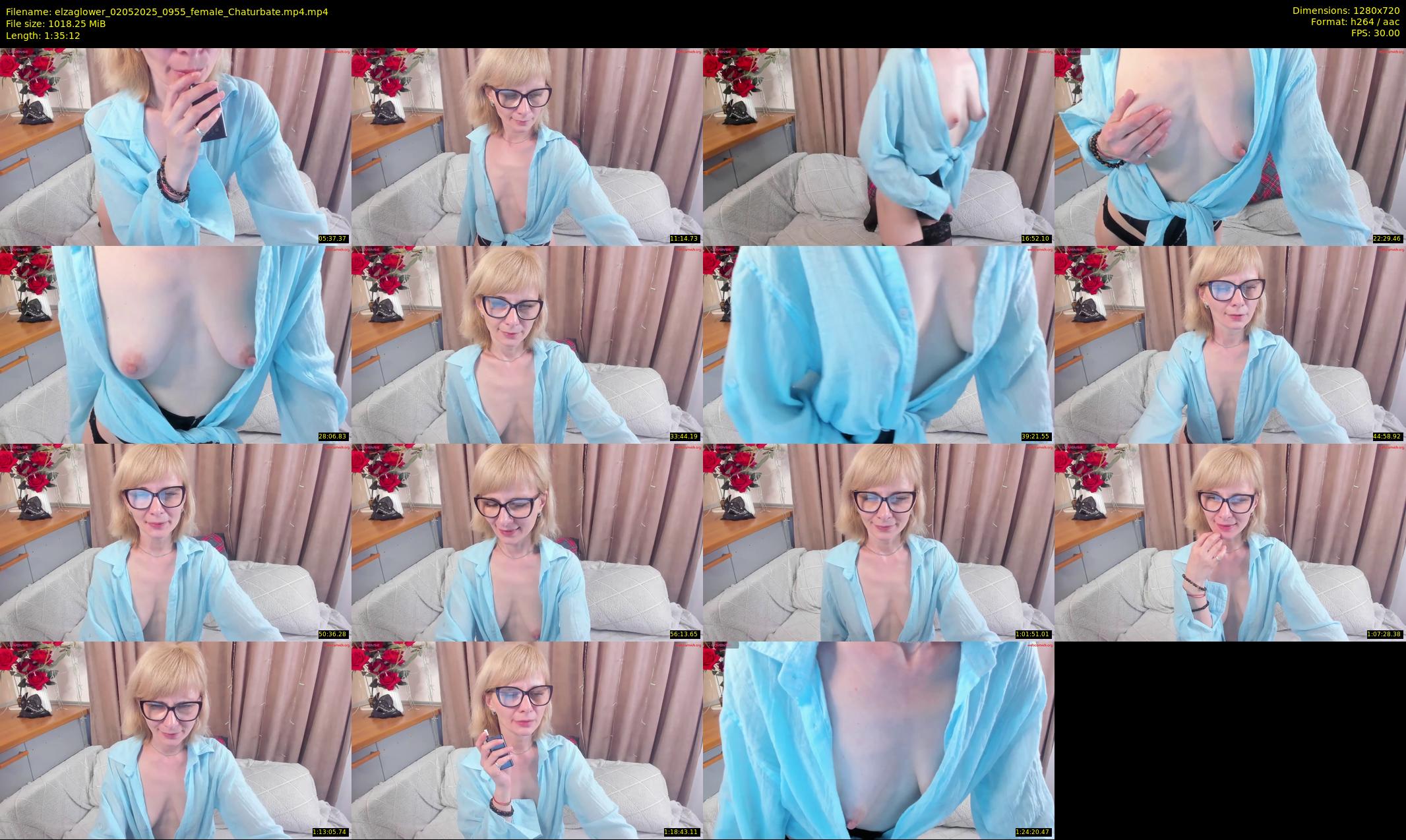 elzaglower — 96 minute Chaturbate female cam show recording, 720p, May 2, 2025