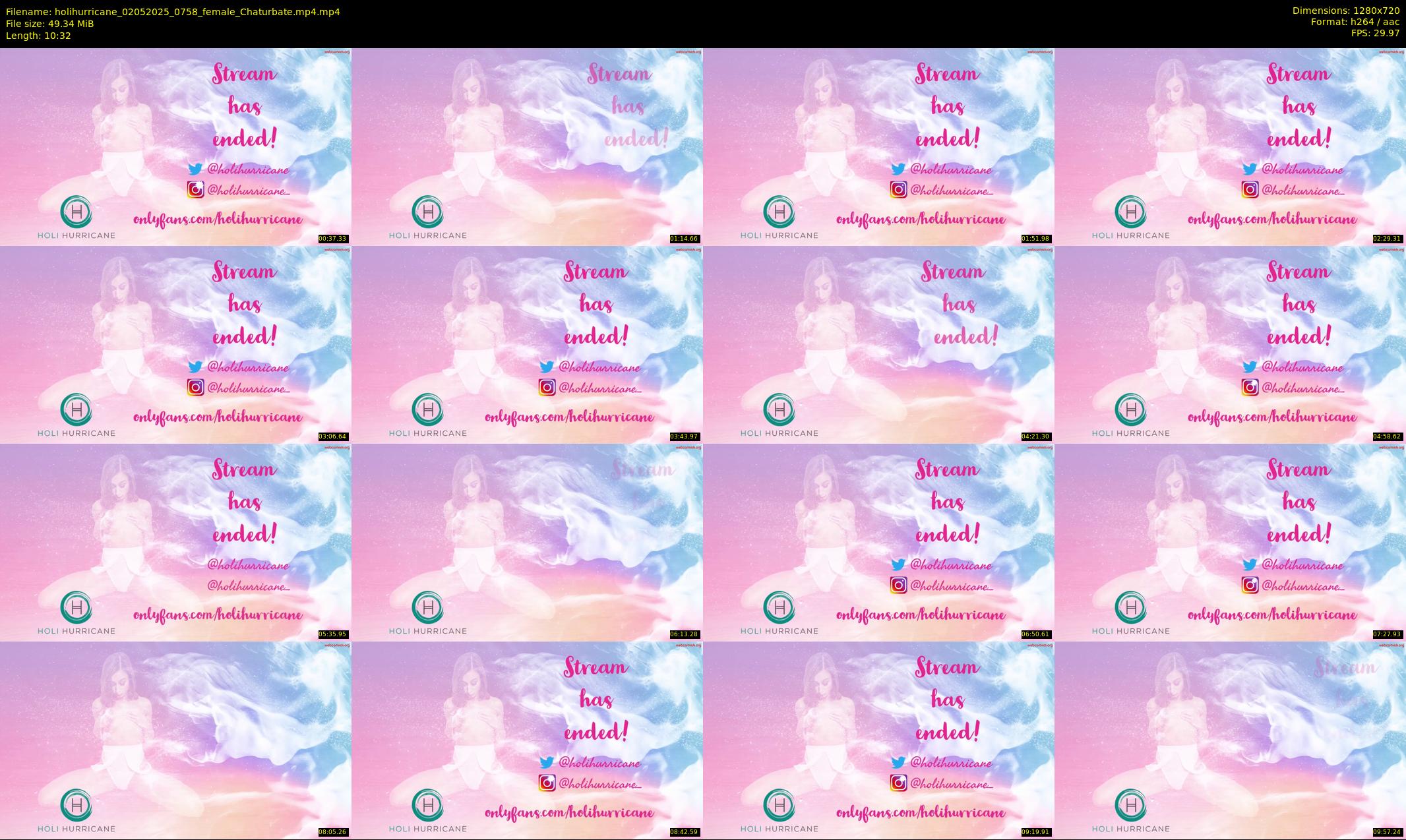 holihurricane — 11 minute Chaturbate female cam show recording, 720p, May 2, 2025