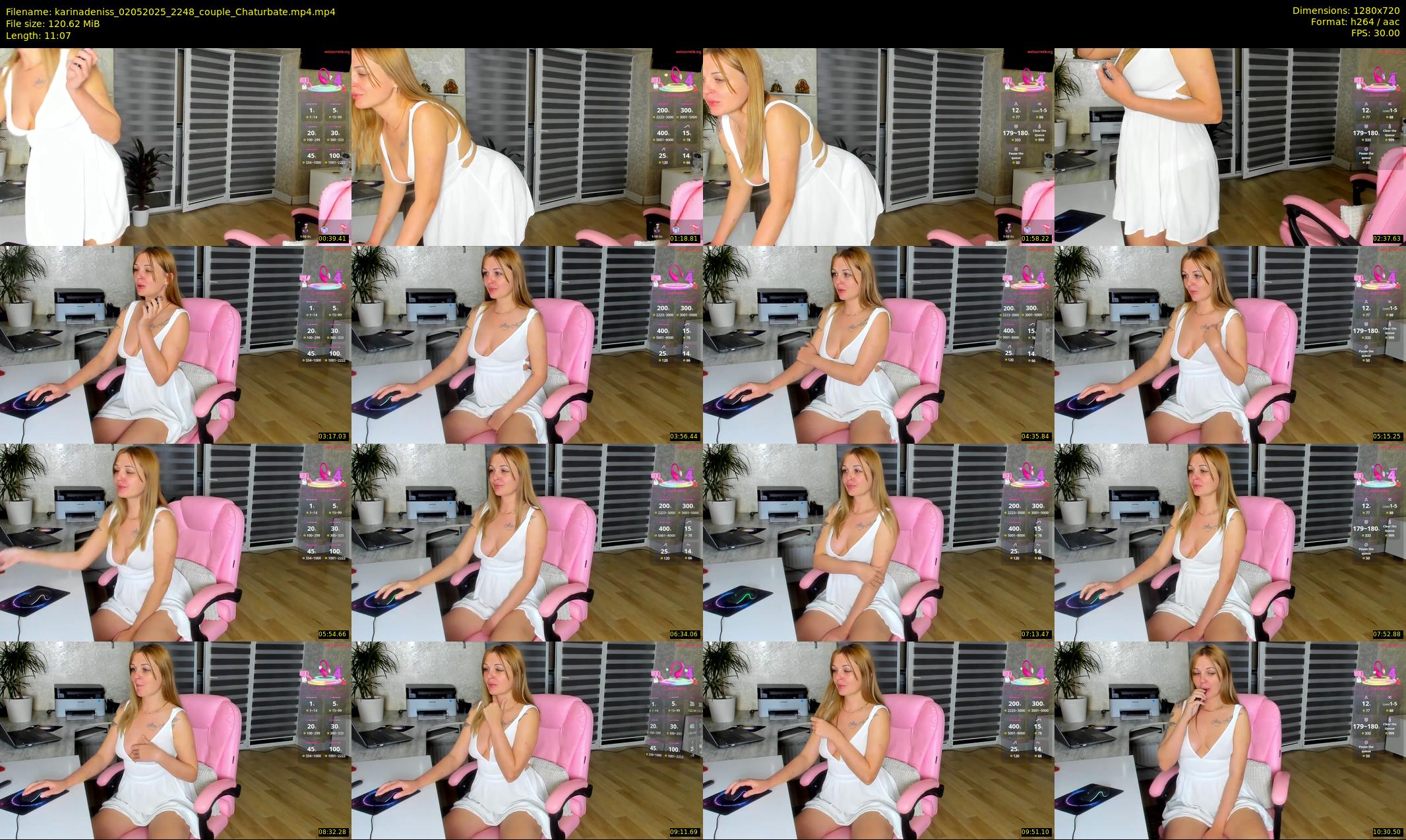 karinadeniss — 12 minute Chaturbate couple cam show recording, 720p, May 2, 2025