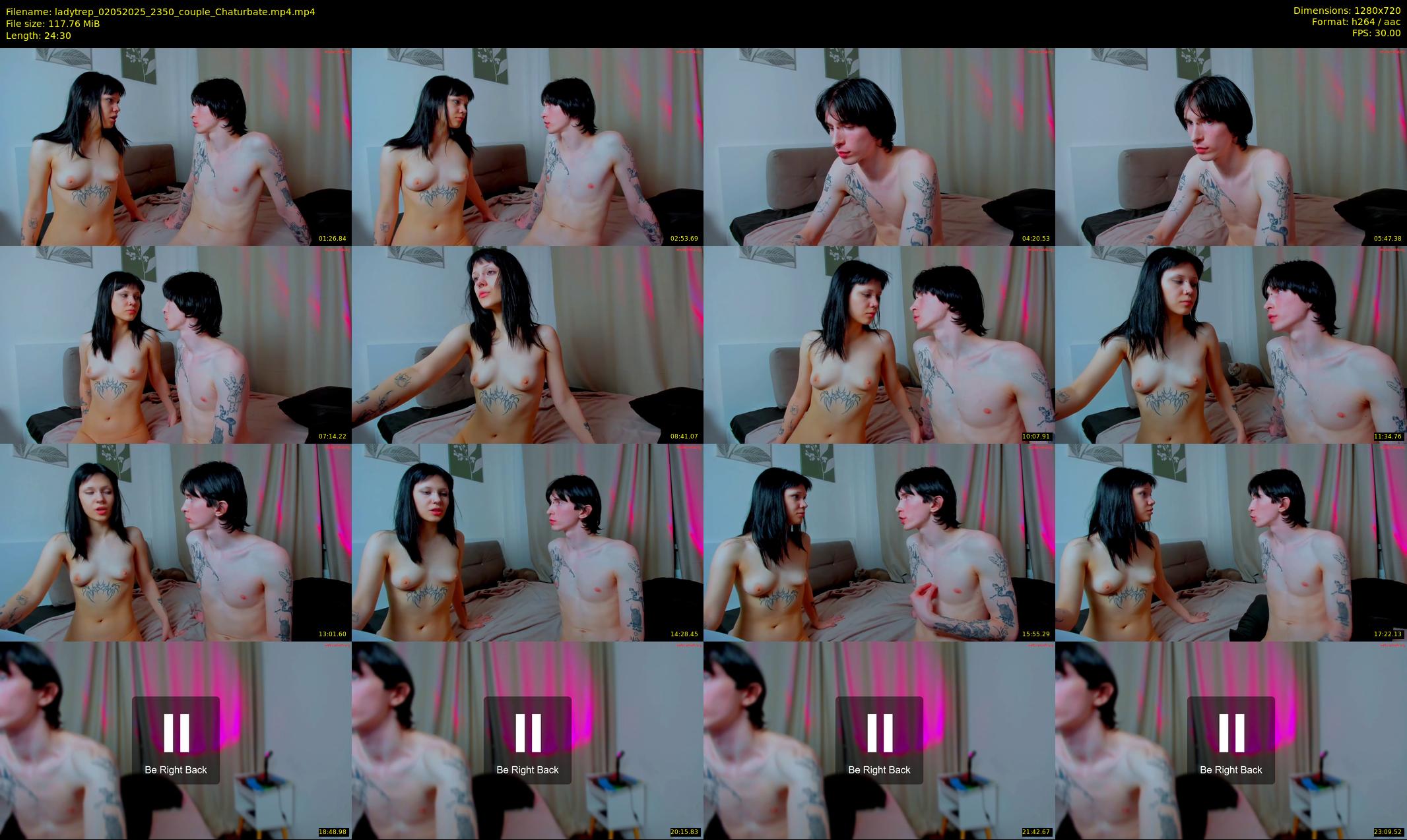 ladytrep — 25 minute Chaturbate couple cam show recording, 720p, May 2, 2025