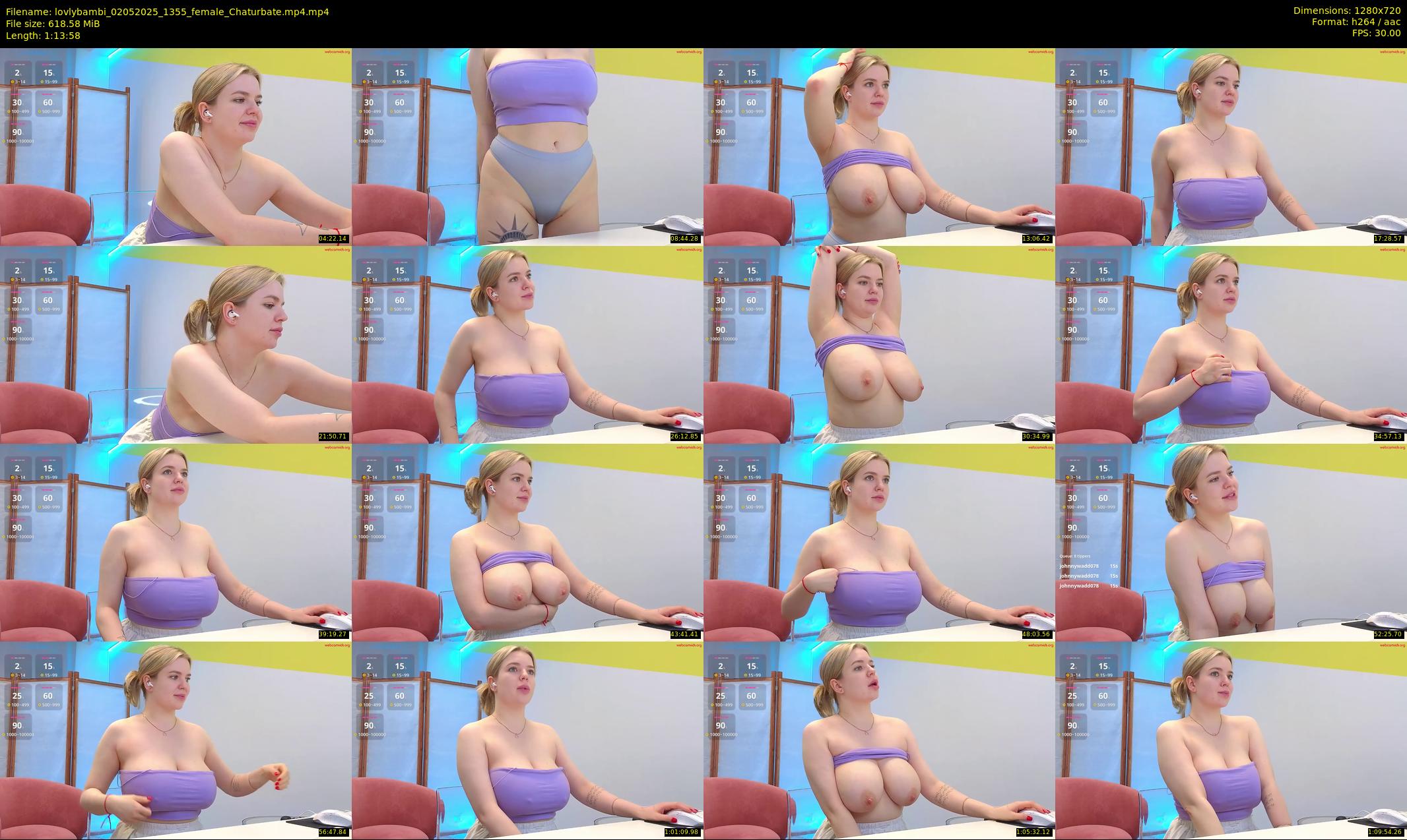 lovlybambi — 74 minute Chaturbate female cam show recording, 720p, May 2, 2025