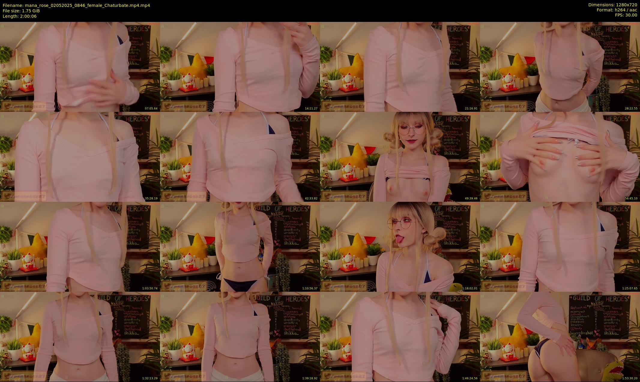 mana_rose — 121 minute Chaturbate female cam show recording, 720p, May 2, 2025