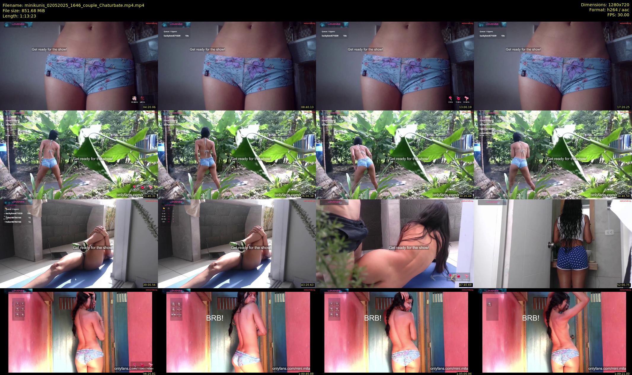 minikunis — 74 minute Chaturbate couple cam show recording, 720p, May 2, 2025