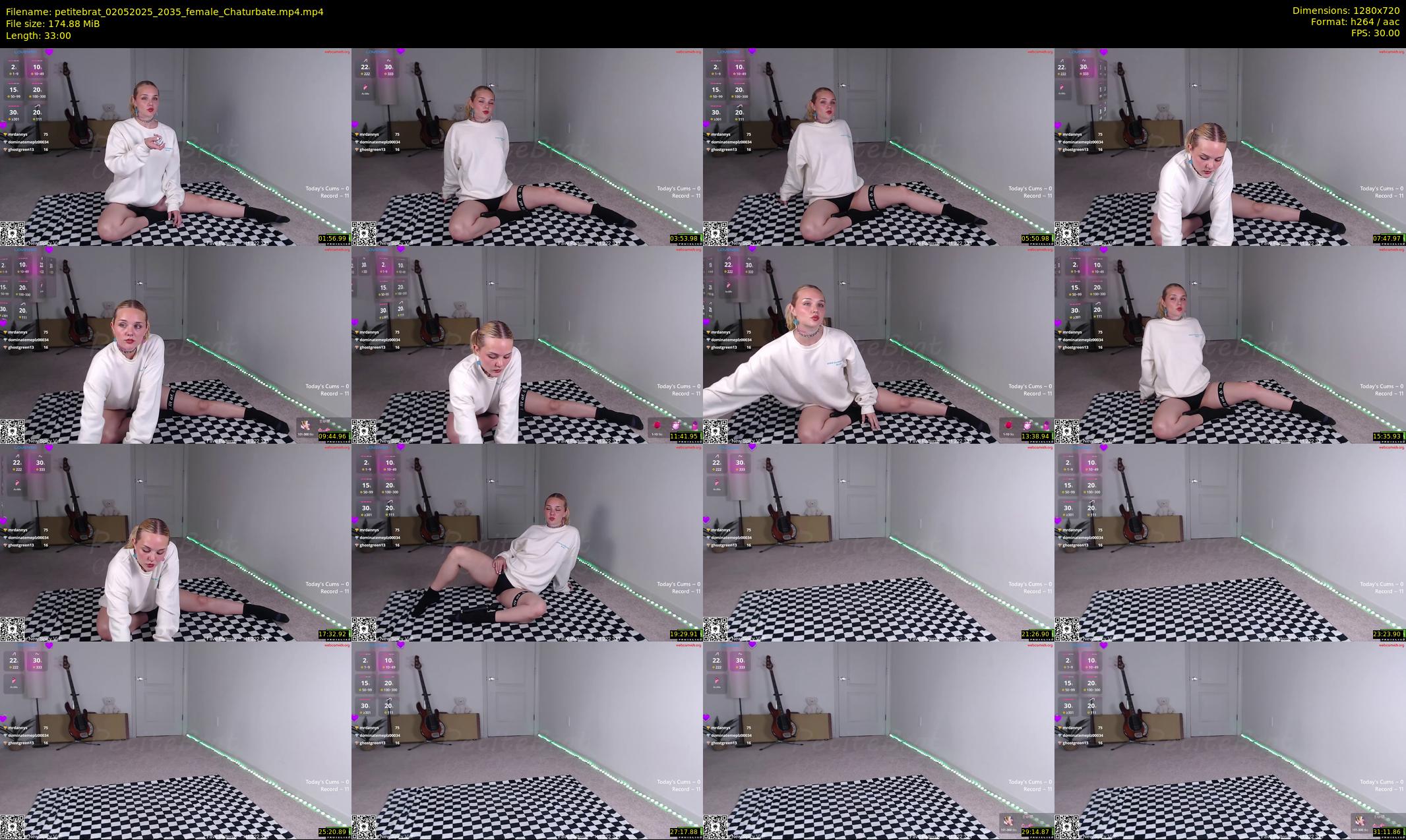 petitebrat — 33 minute Chaturbate female cam show recording, 720p, May 2, 2025
