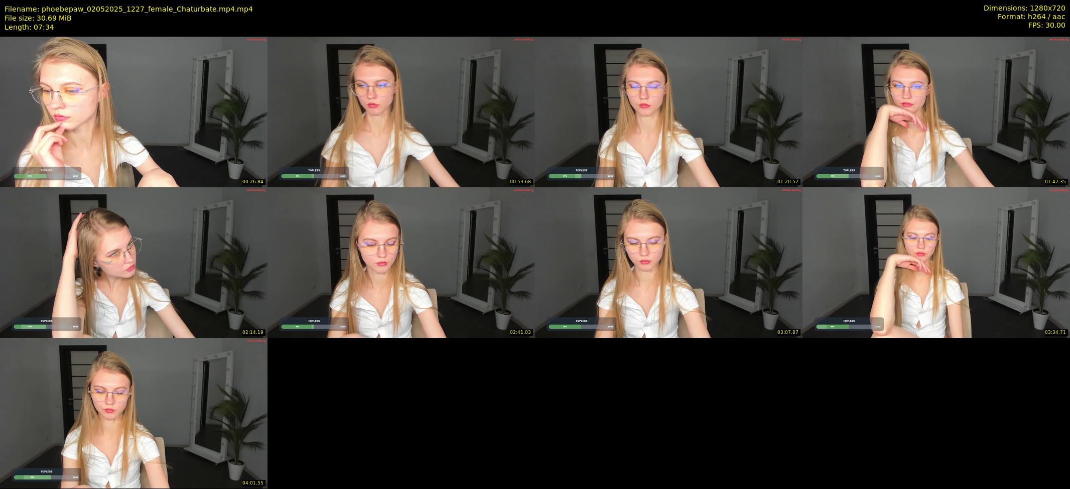 phoebepaw — 8 minute Chaturbate female cam show recording, 720p, May 2, 2025
