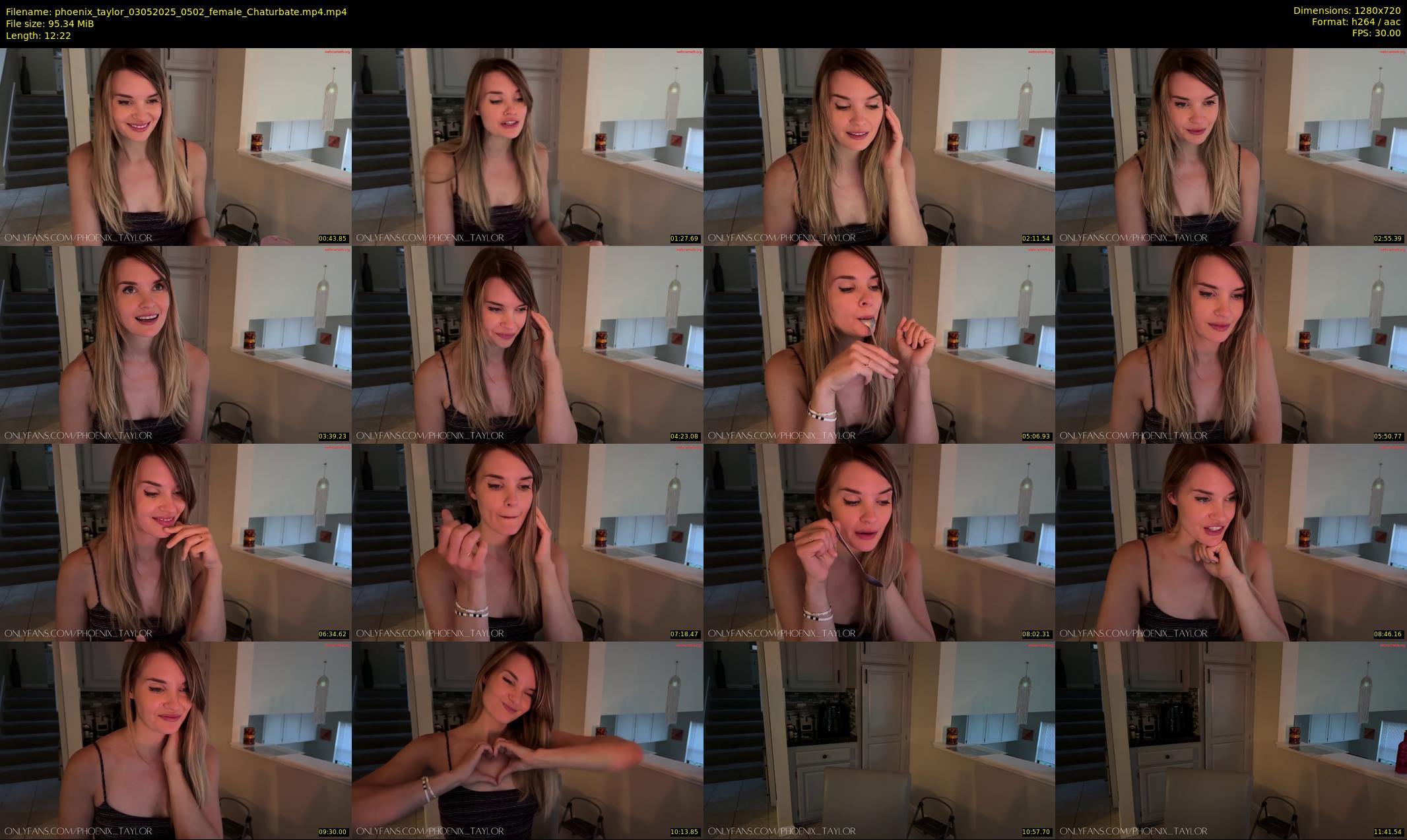 phoenix_taylor — 13 minute Chaturbate female cam show recording, 720p, May 3, 2025