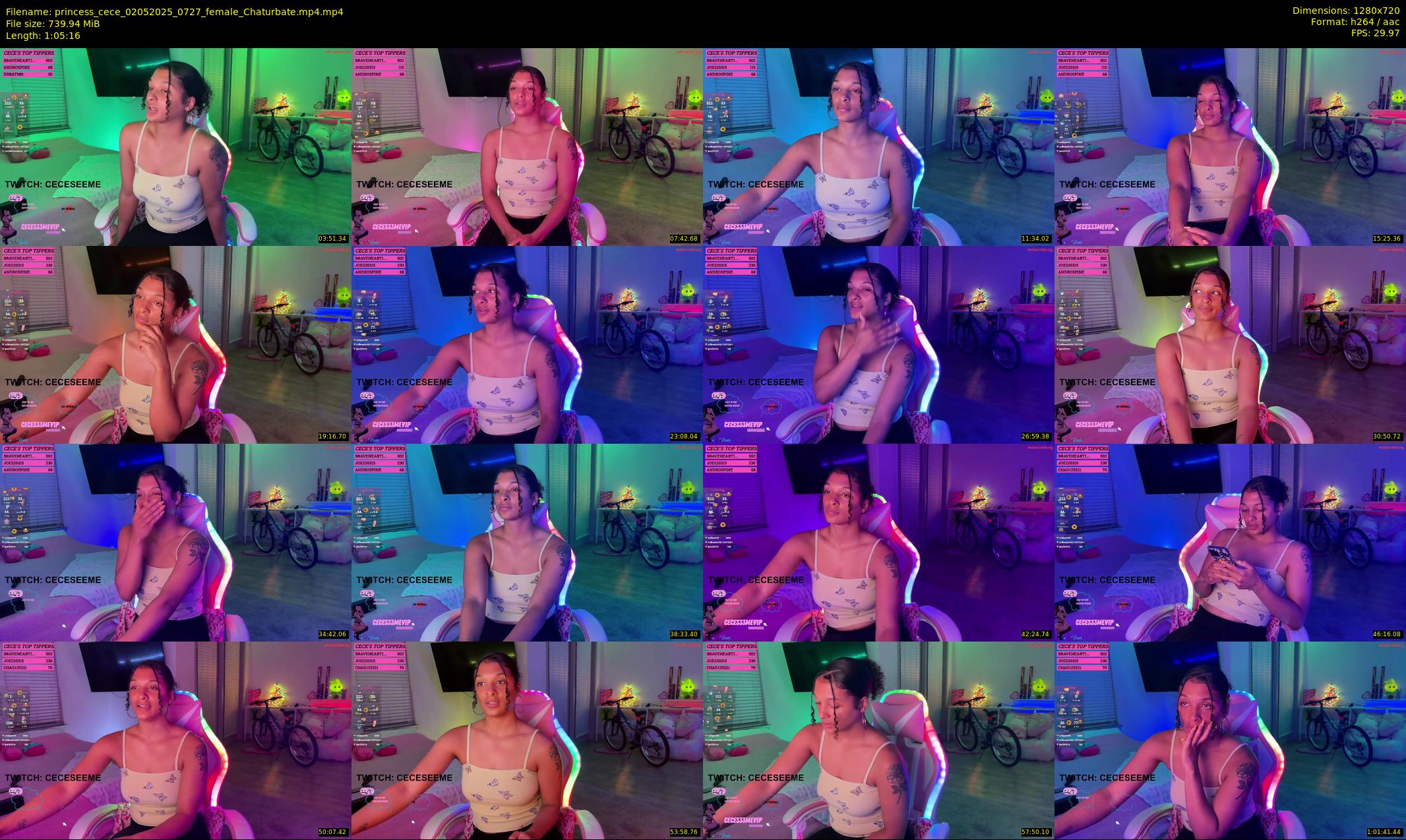 princess_cece — 66 minute Chaturbate female cam show recording, 720p, May 2, 2025