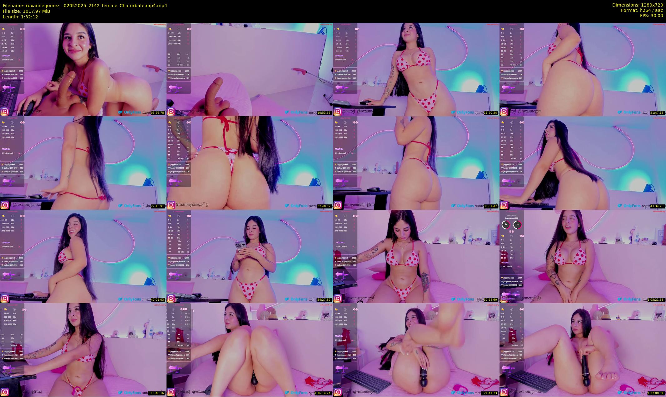 roxannegomez_ — 93 minute Chaturbate female cam show recording, 720p, May 2, 2025