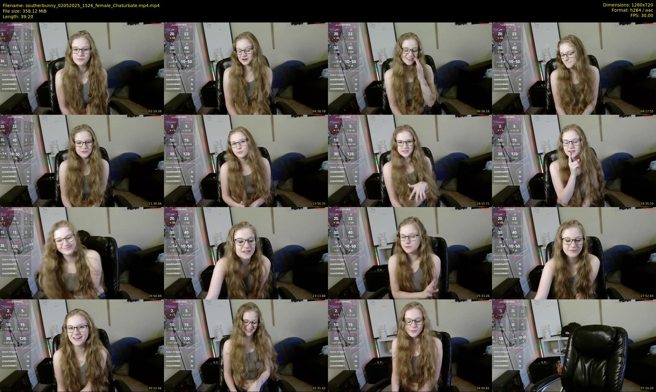 southerbunny — 40 minute Chaturbate female cam show recording, 720p, May 2, 2025