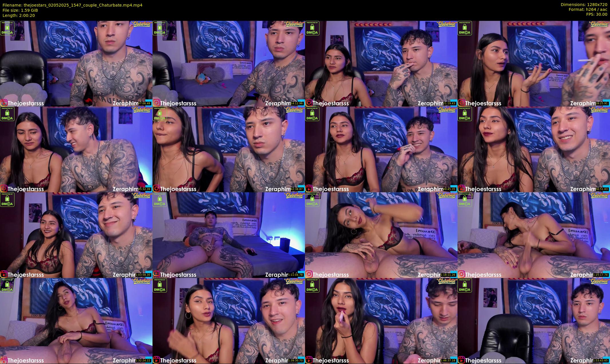 thejoestars — 121 minute Chaturbate couple cam show recording, 720p, May 2, 2025