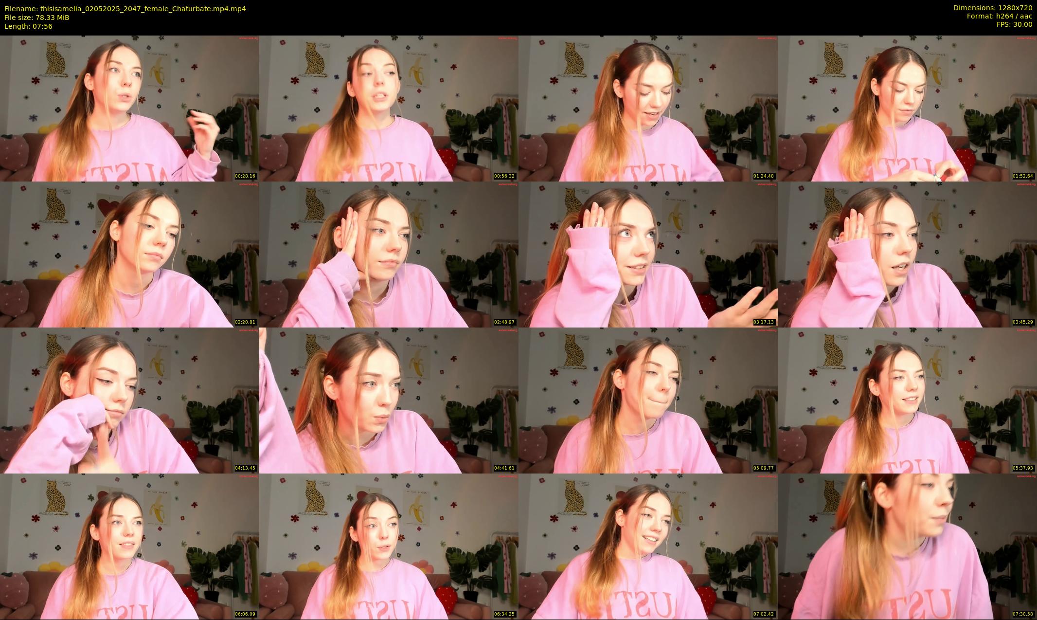 thisisamelia — 8 minute Chaturbate female cam show recording, 720p, May 2, 2025