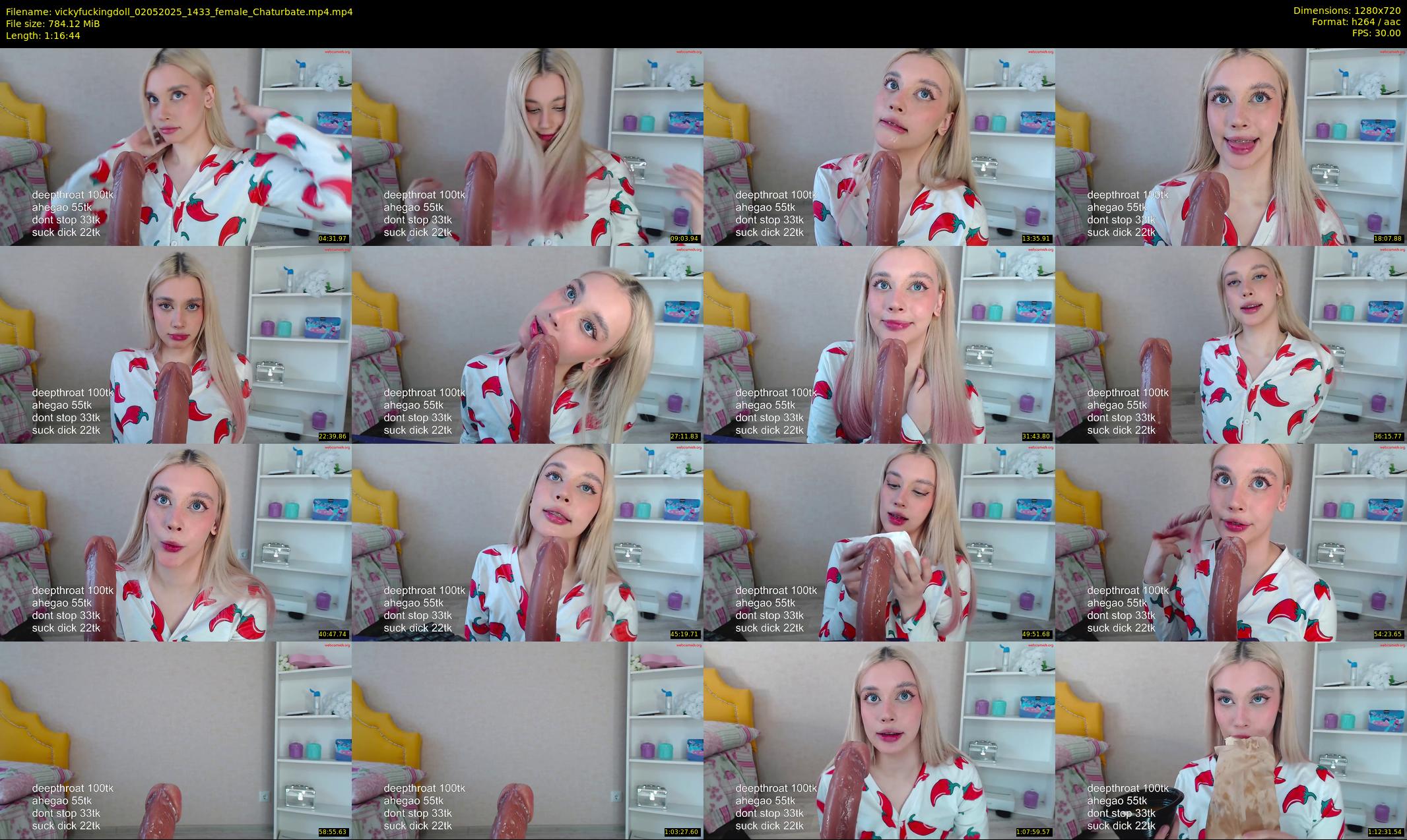 vickyfuckingdoll — 77 minute Chaturbate female cam show recording, 720p, May 2, 2025