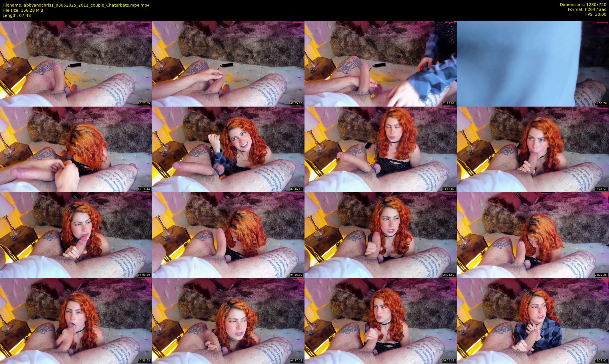 abbyandchris1 — 8 minute Chaturbate couple cam show recording, 720p, May 3, 2025