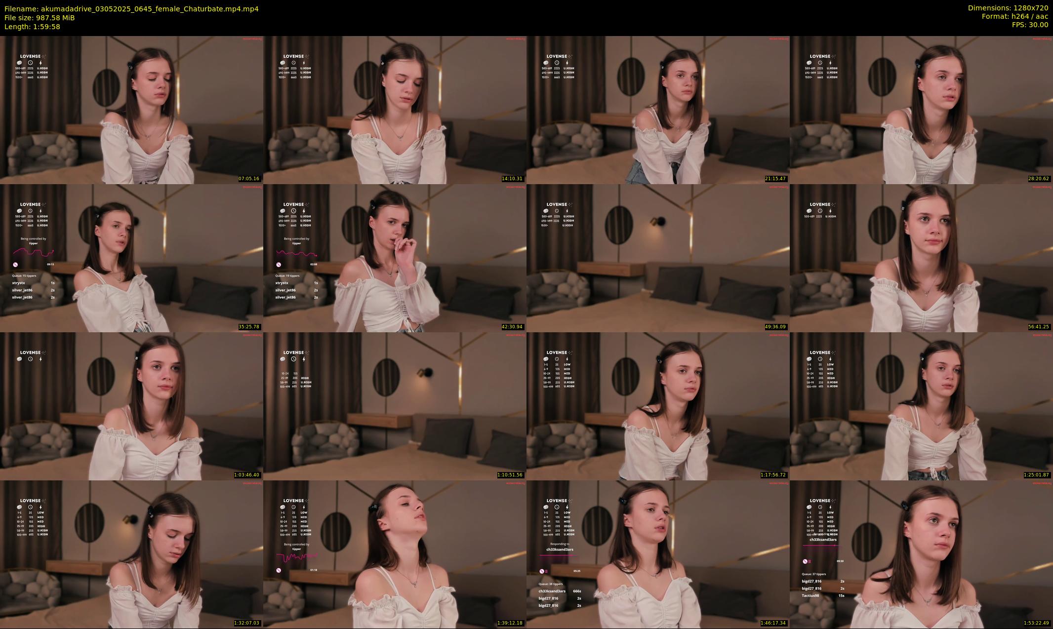 akumadadrive — 120 minute Chaturbate female cam show recording, 720p, May 3, 2025