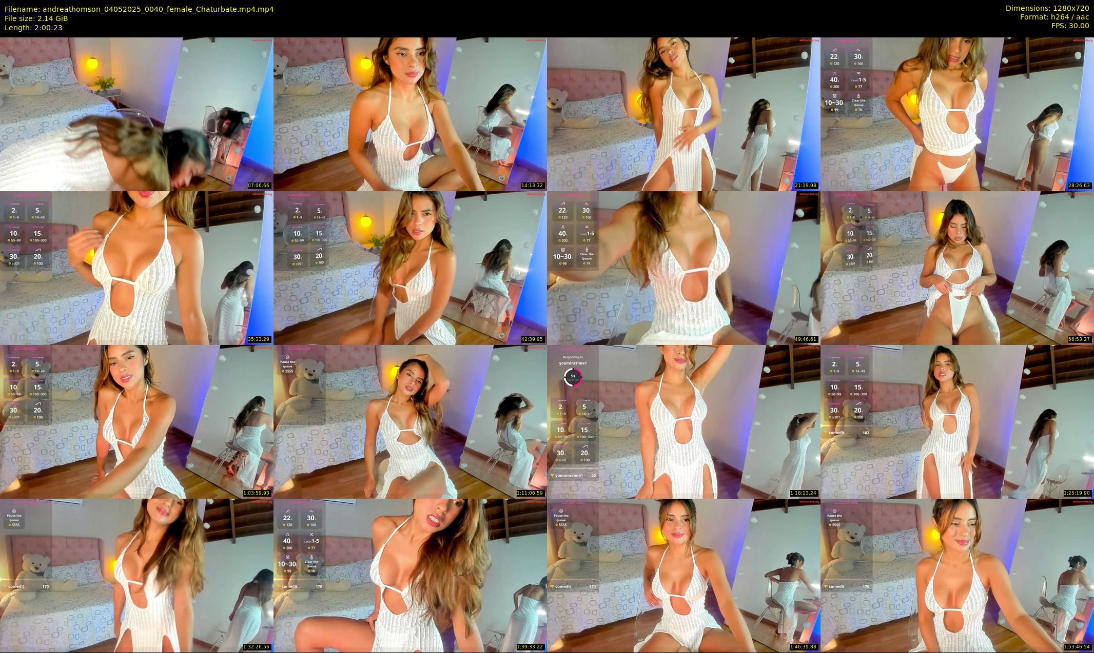 andreathomson — 121 minute Chaturbate female cam show recording, 720p, May 4, 2025
