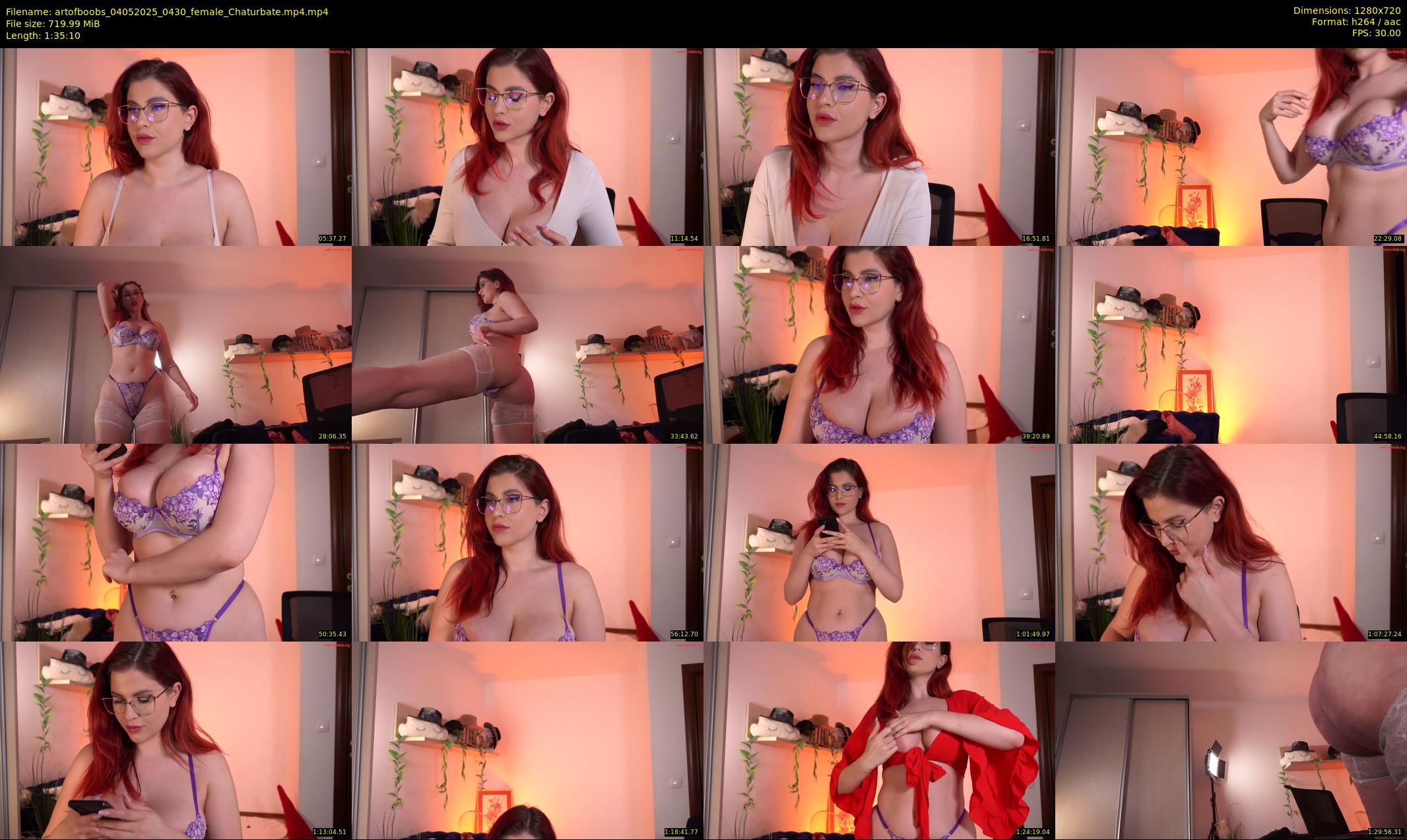 artofboobs — 96 minute Chaturbate female cam show recording, 720p, May 4, 2025