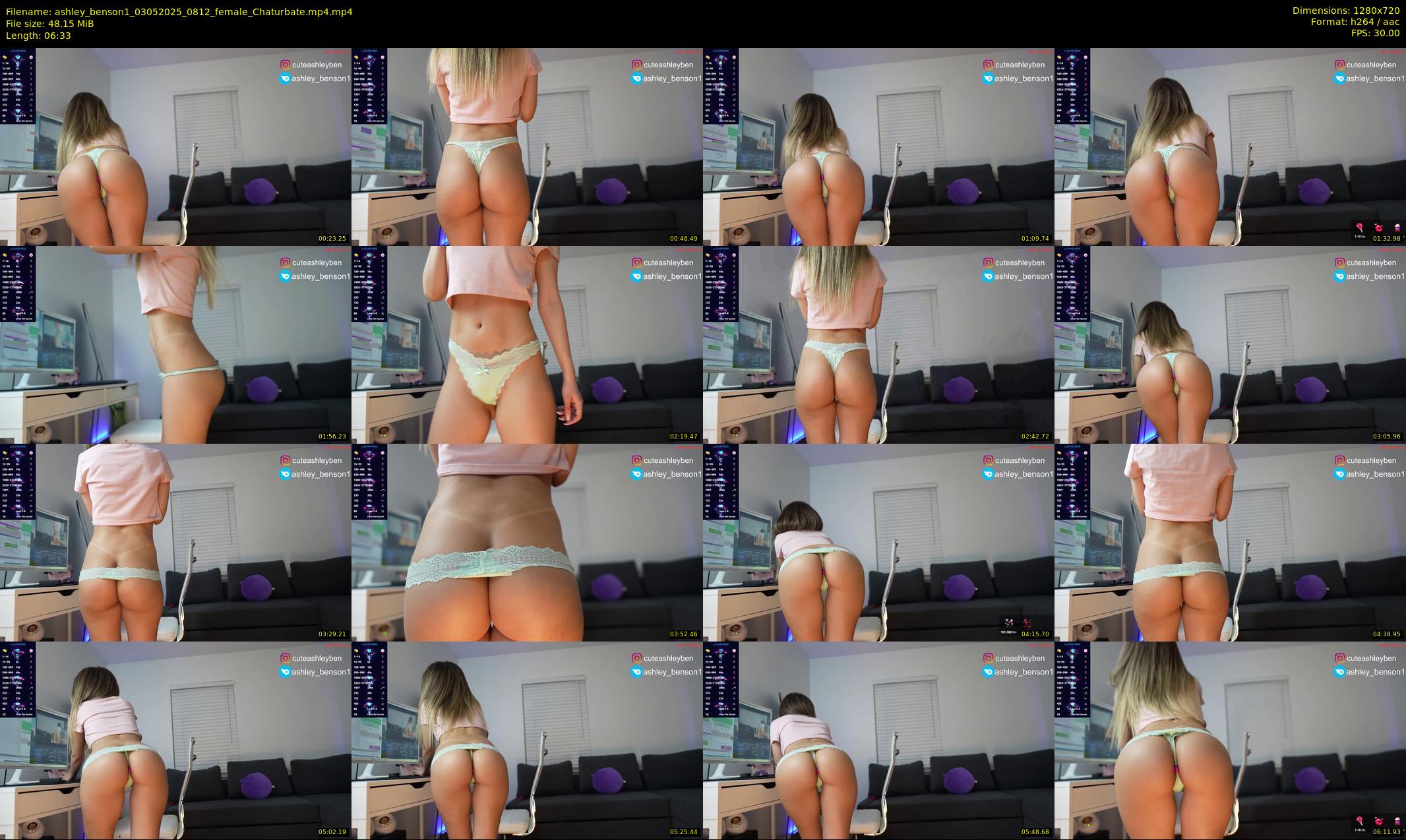 ashley_benson1 — 7 minute Chaturbate female cam show recording, 720p, May 3, 2025