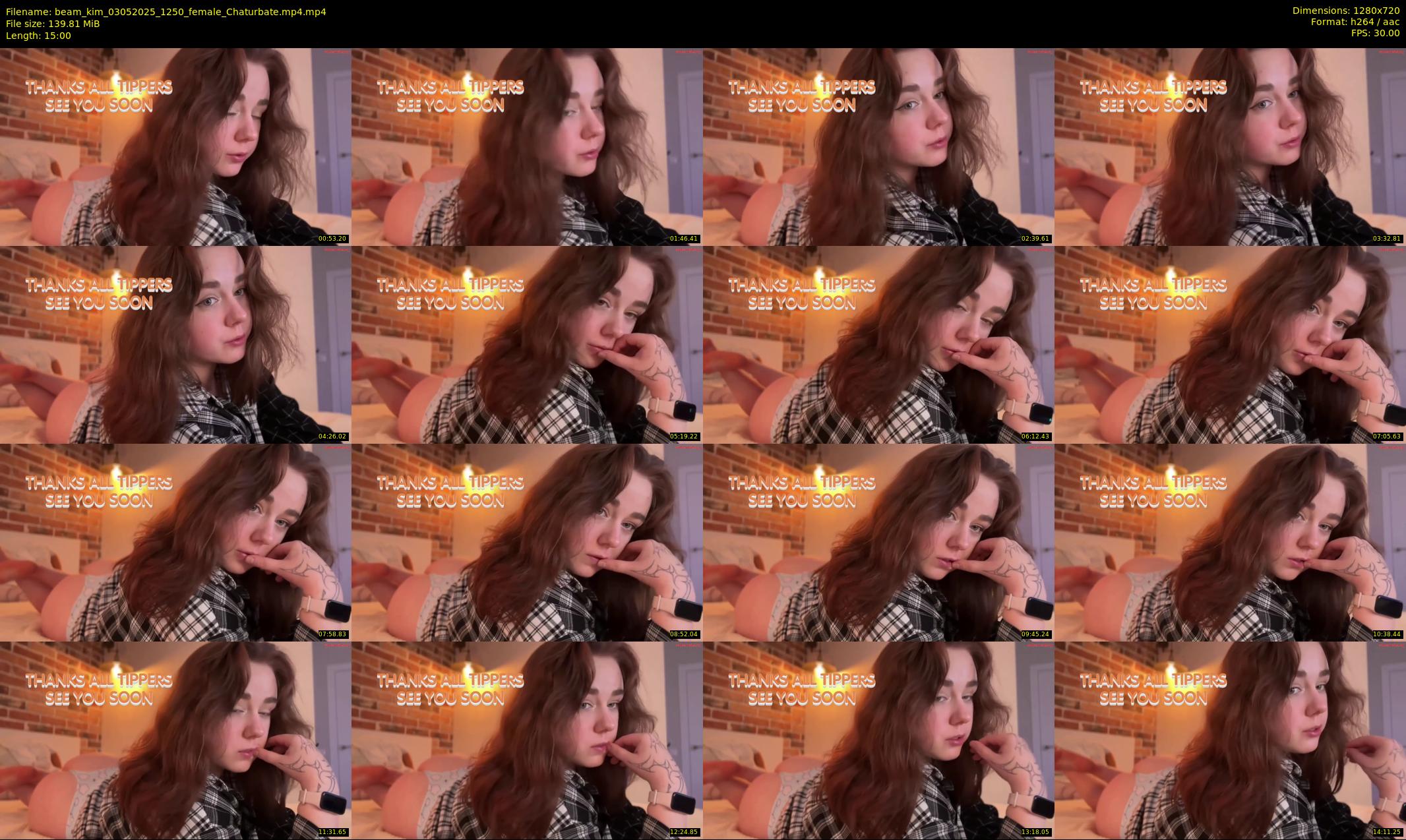 beam_kim — 15 minute Chaturbate female cam show recording, 720p, May 3, 2025