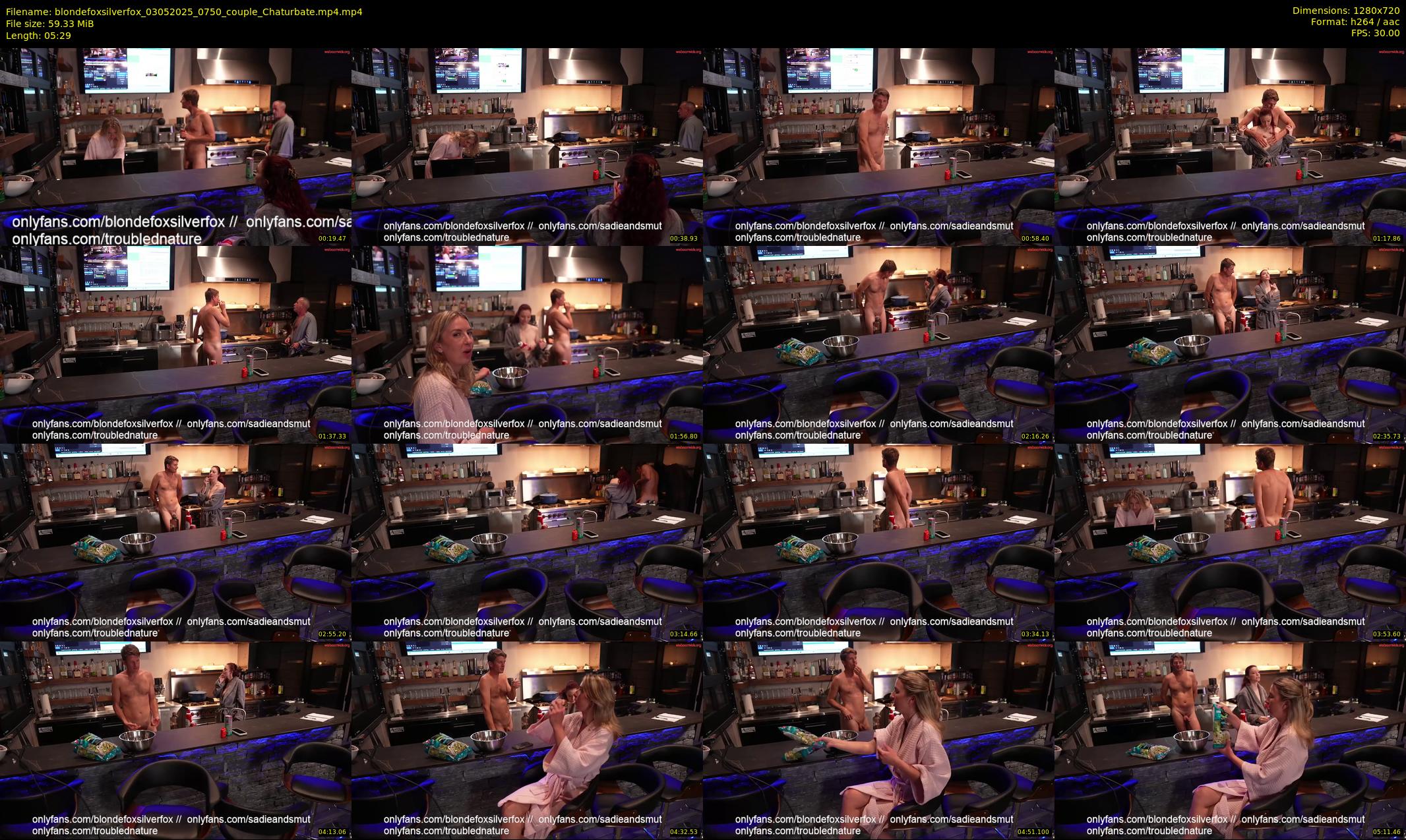 blondefoxsilverfox — 6 minute Chaturbate couple cam show recording, 720p, May 3, 2025