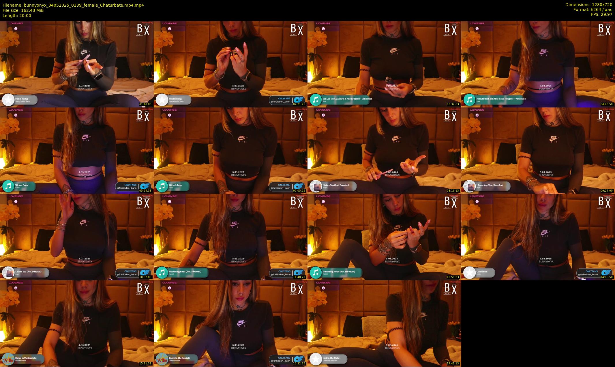 bunnyonyx — 20 minute Chaturbate female cam show recording, 720p, May 4, 2025