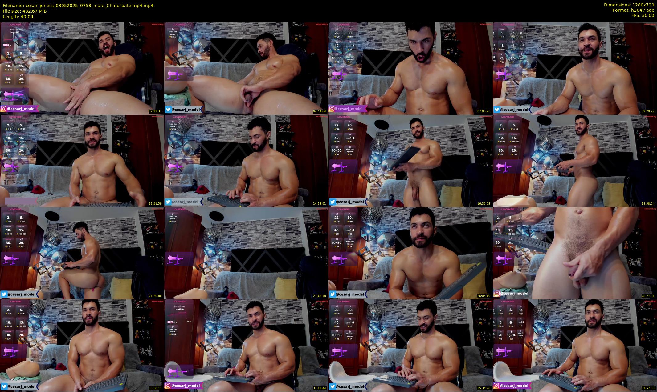 cesar_joness — 41 minute Chaturbate male cam show recording, 720p, May 3, 2025