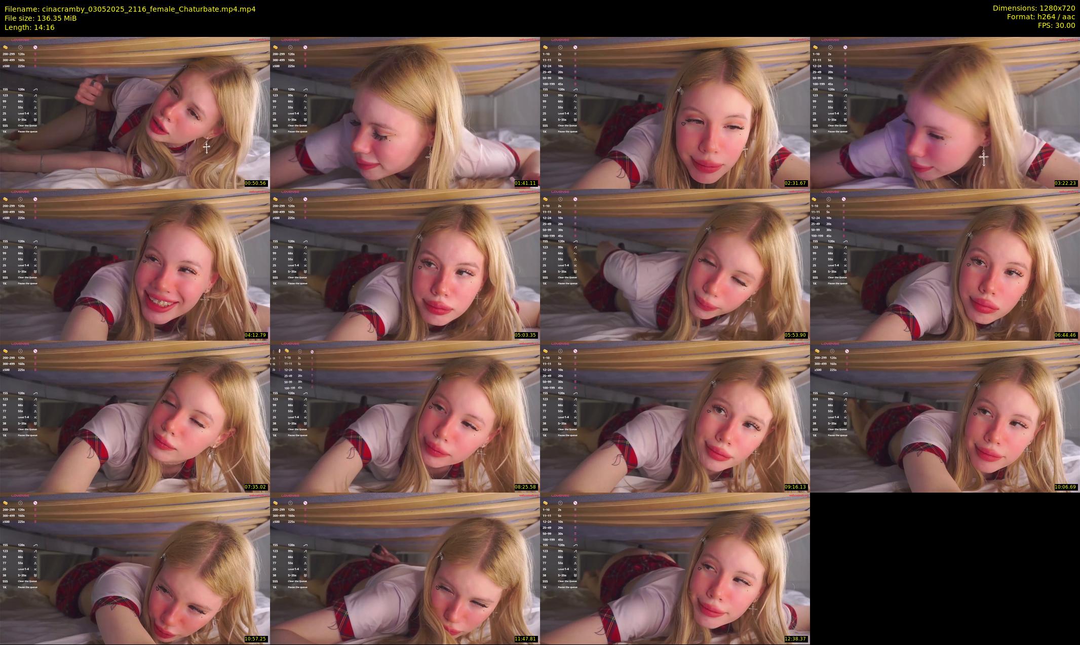 cinacramby — 15 minute Chaturbate female cam show recording, 720p, May 3, 2025