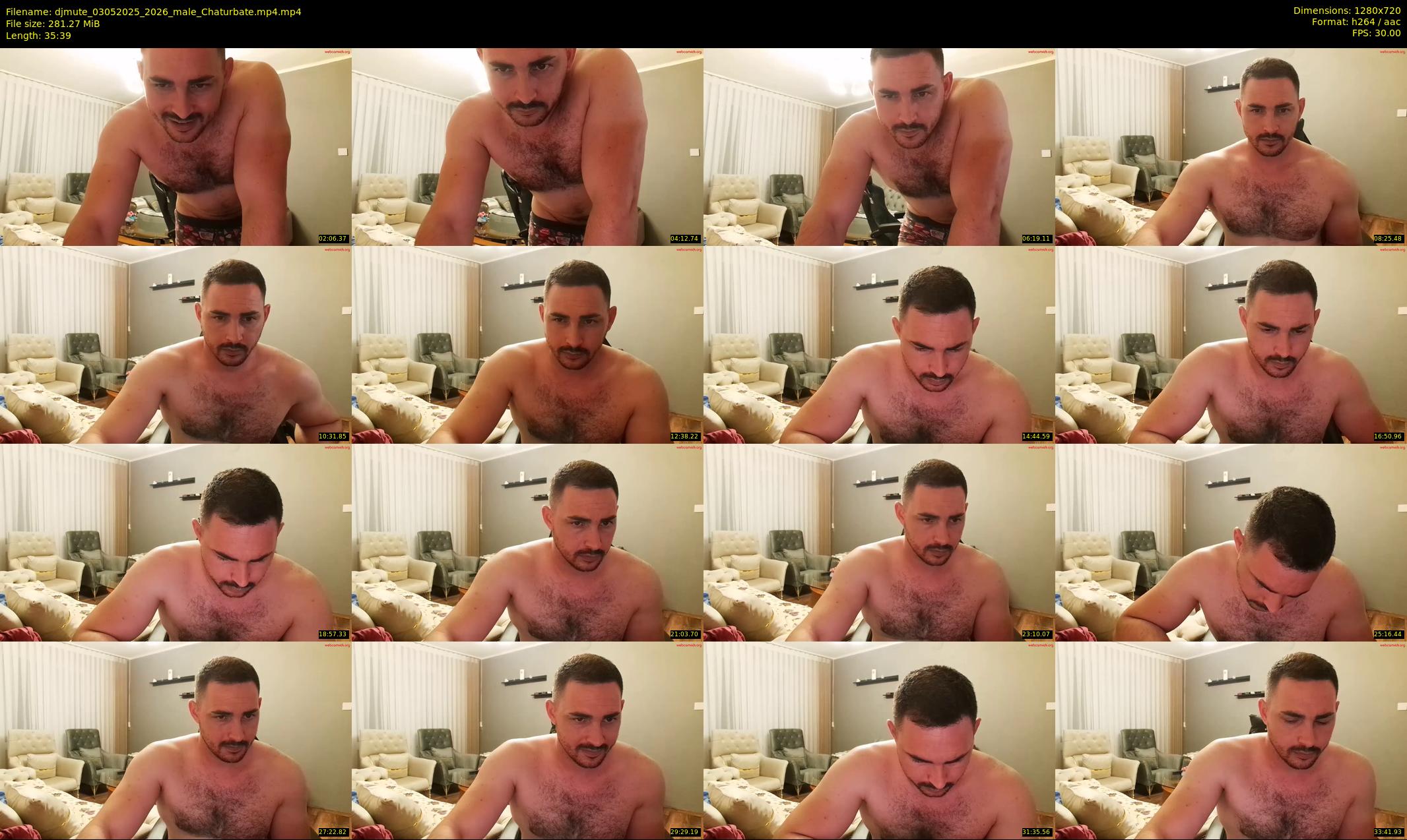 djmute — 36 minute Chaturbate male cam show recording, 720p, May 3, 2025
