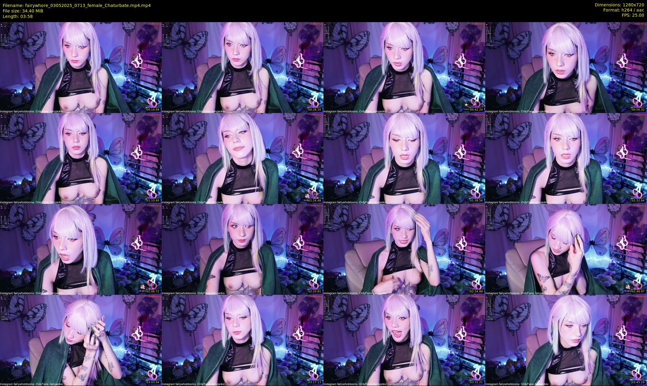 fairywhore — 4 minute Chaturbate female cam show recording, 720p, May 3, 2025
