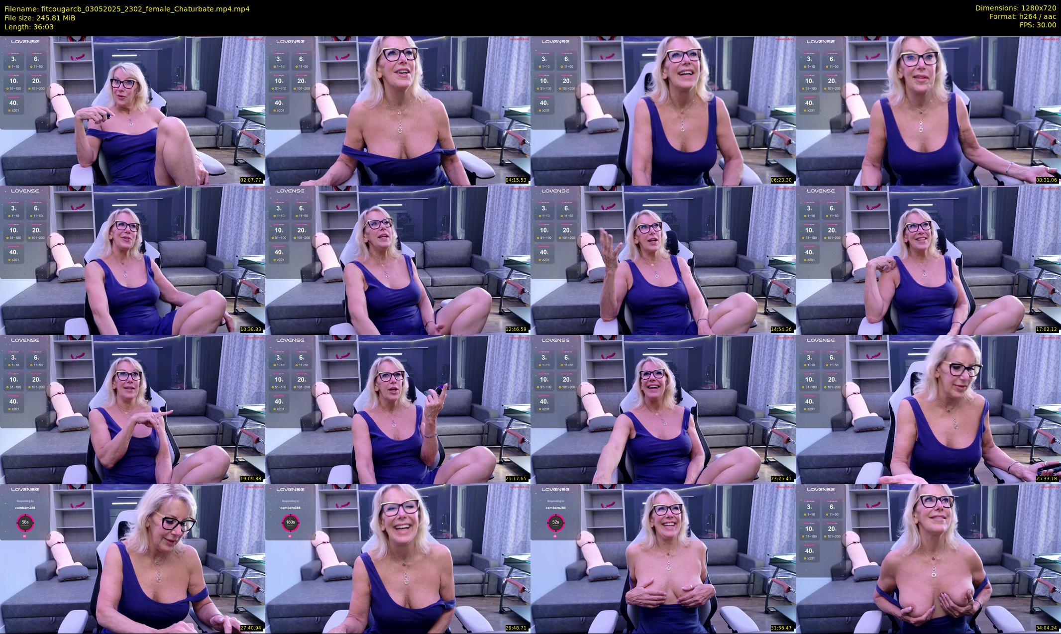 fitcougarcb — 37 minute Chaturbate female cam show recording, 720p, May 3, 2025