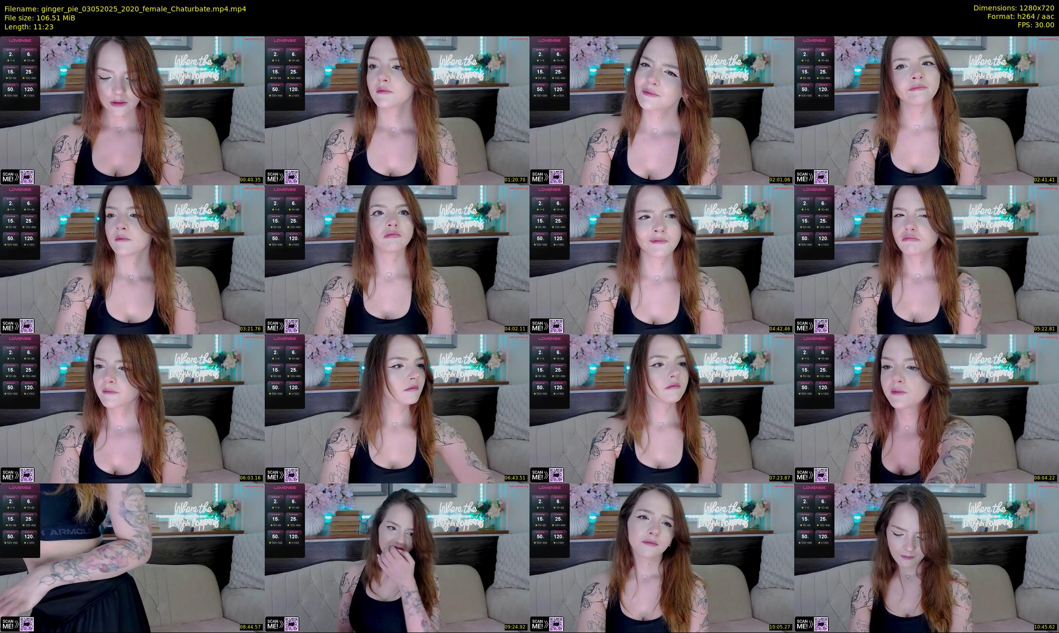 ginger_pie — 12 minute Chaturbate female cam show recording, 720p, May 3, 2025