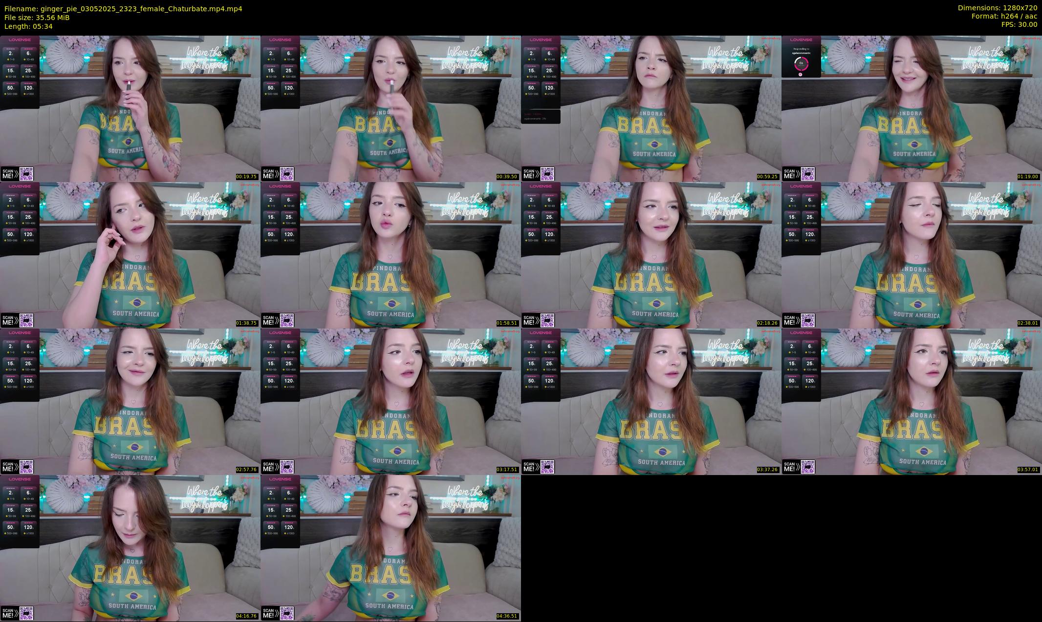 ginger_pie — 6 minute Chaturbate female cam show recording, 720p, May 3, 2025