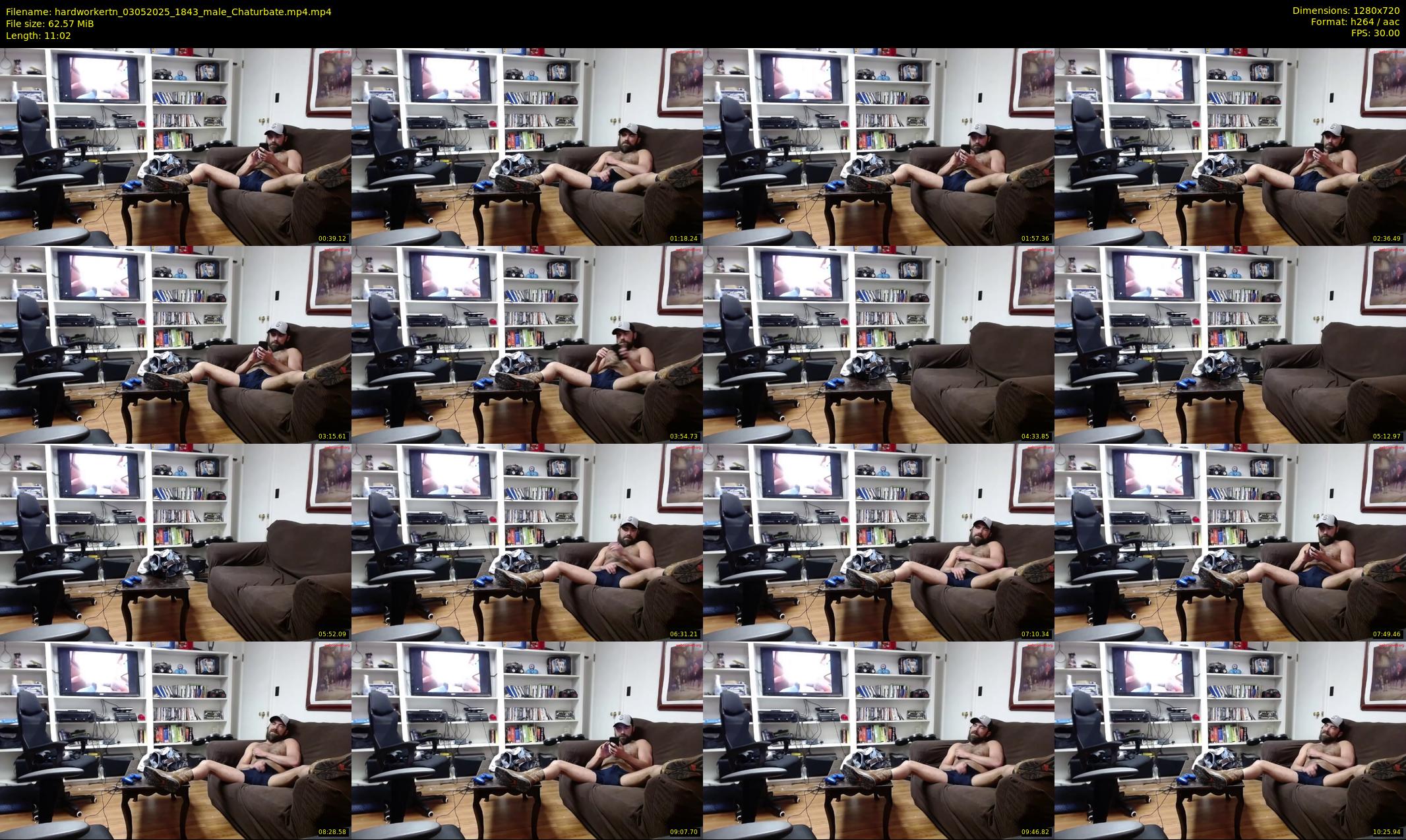 hardworkertn — 12 minute Chaturbate male cam show recording, 720p, May 3, 2025