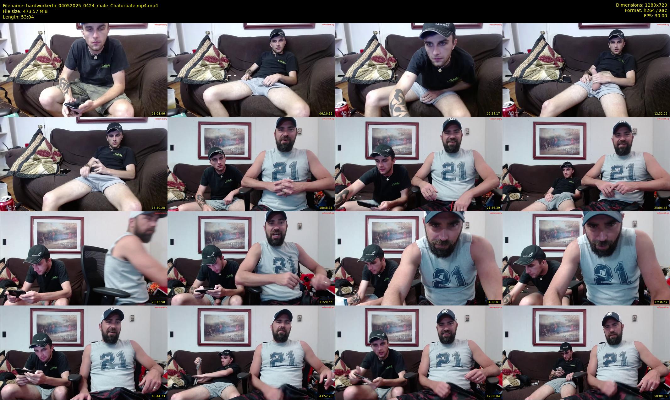hardworkertn — 54 minute Chaturbate male cam show recording, 720p, May 4, 2025
