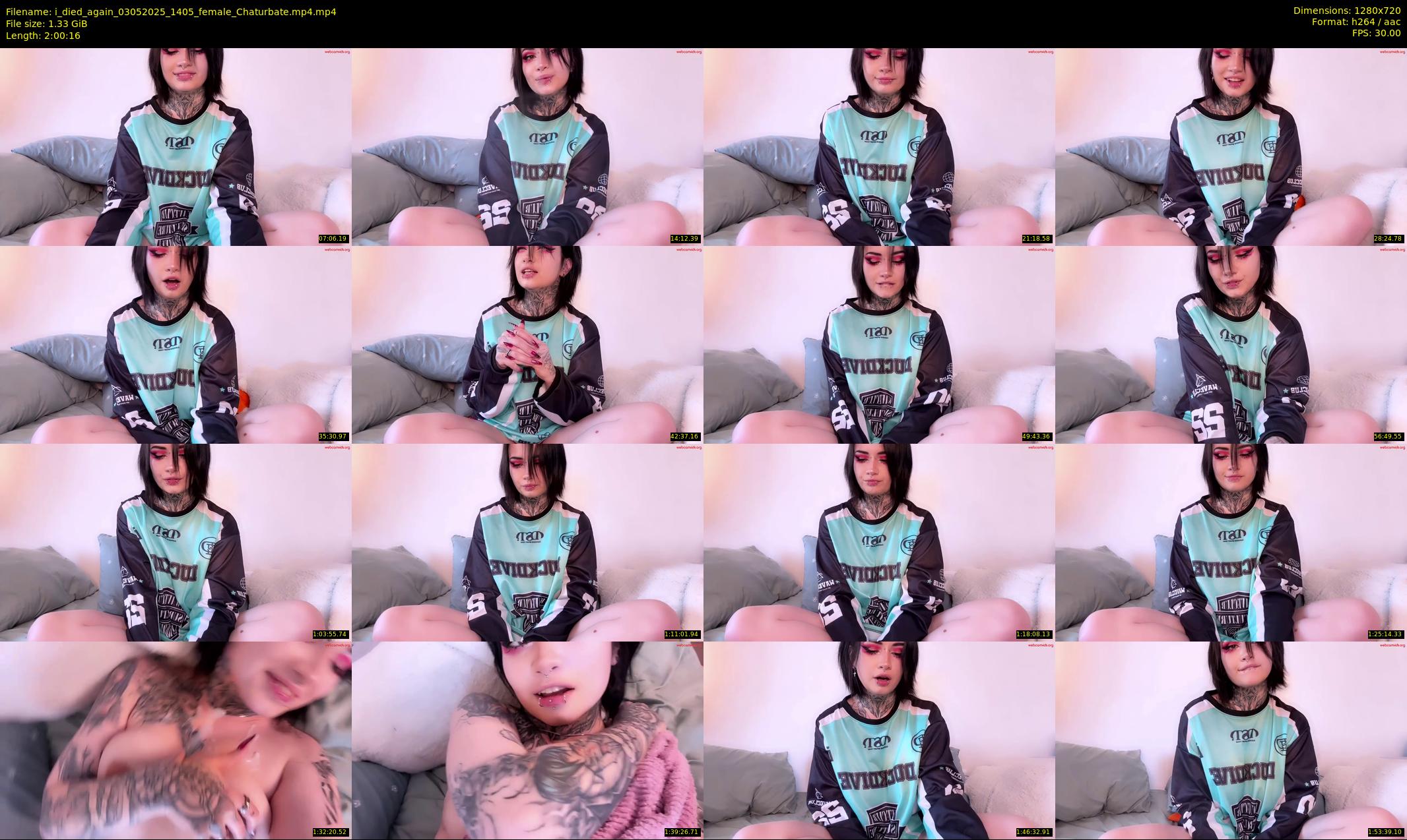 i_died_again — 121 minute Chaturbate female cam show recording, 720p, May 3, 2025