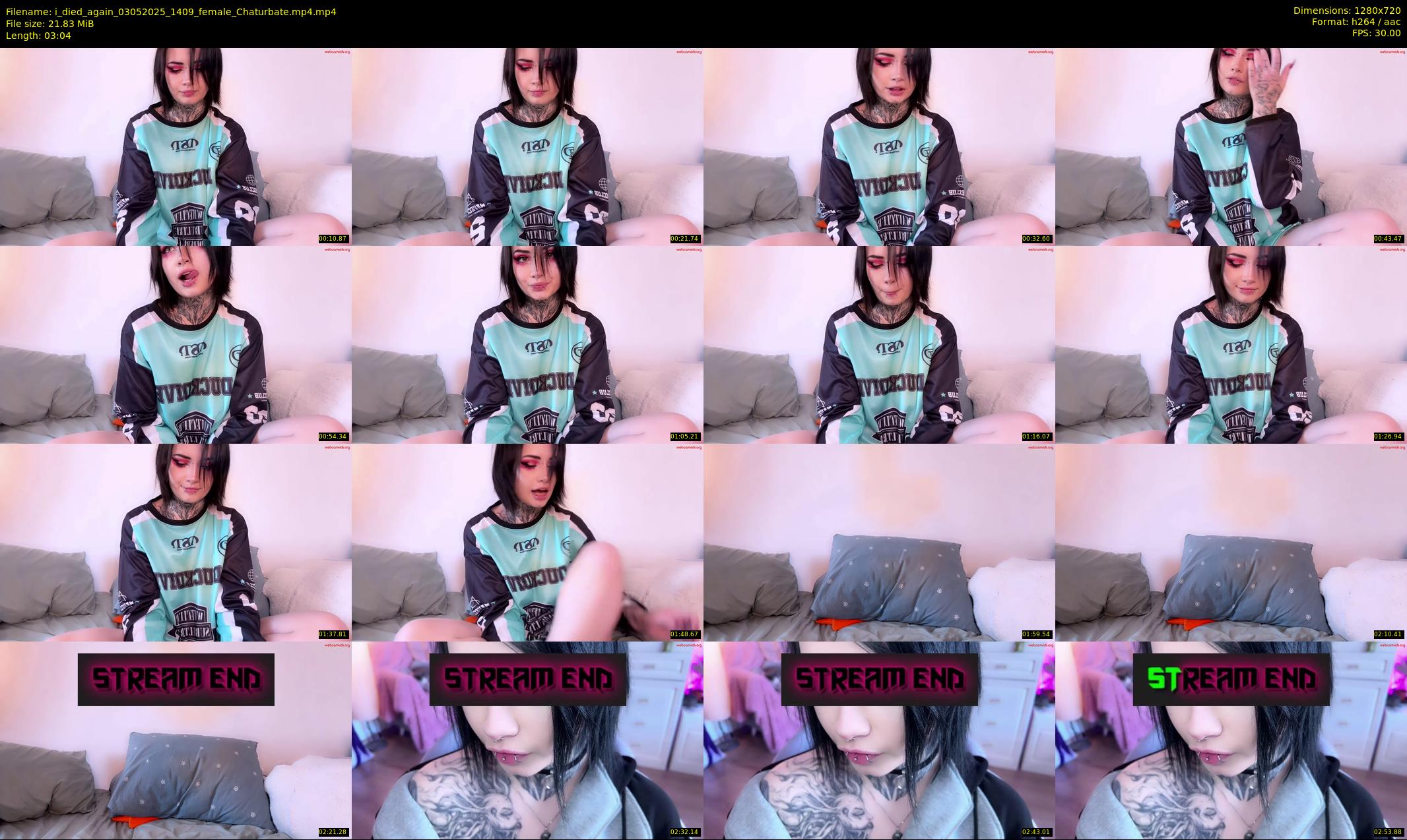 i_died_again — 4 minute Chaturbate female cam show recording, 720p, May 3, 2025