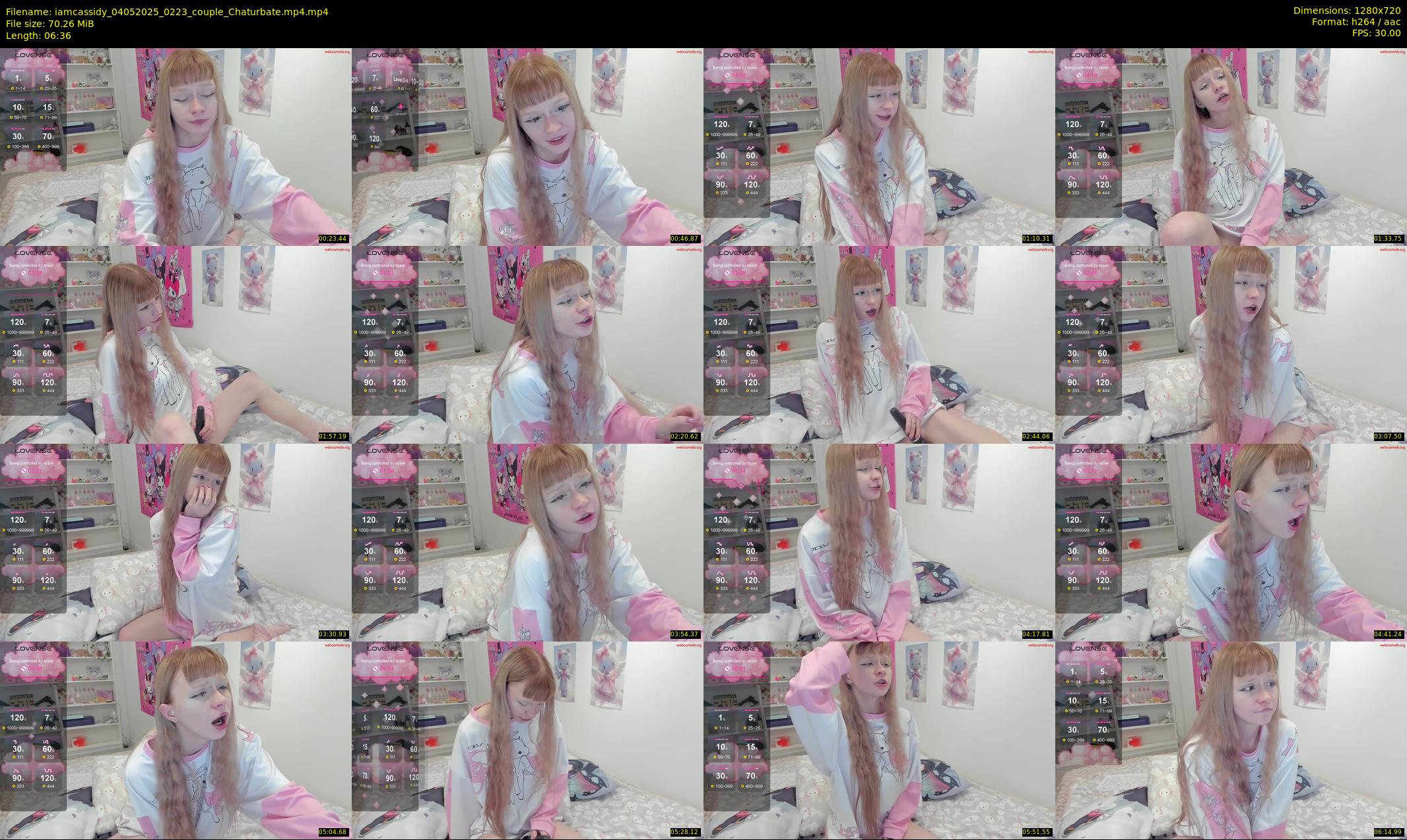 iamcassidy — 7 minute Chaturbate female cam show recording, 720p, May 4, 2025