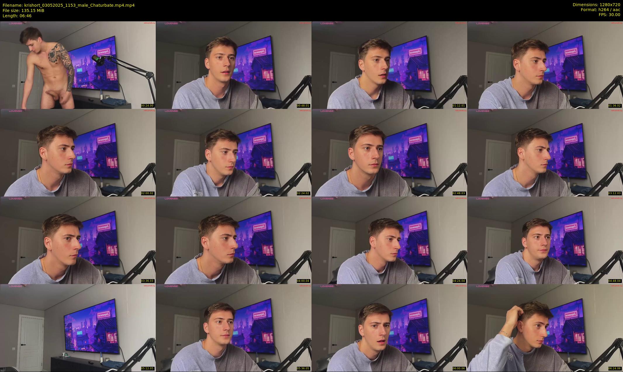krishort — 7 minute Chaturbate male cam show recording, 720p, May 3, 2025