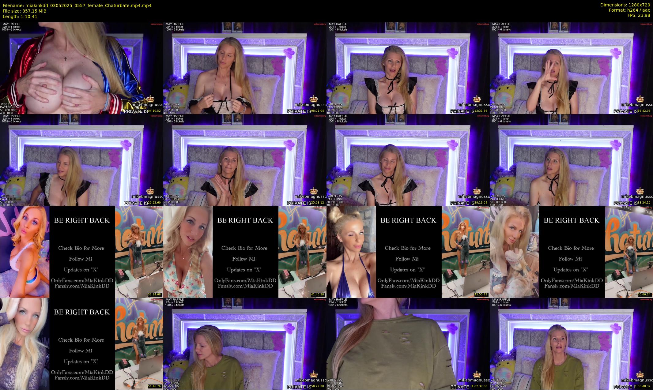 miakinkdd — 71 minute Chaturbate female cam show recording, 720p, May 3, 2025