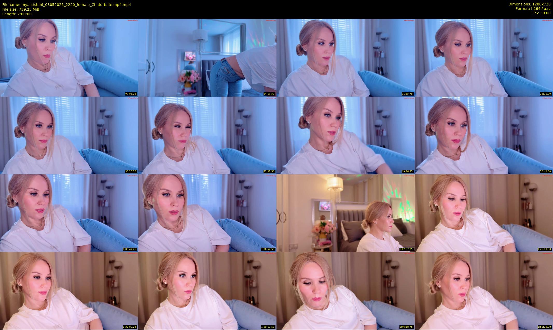 myassistant — 120 minute Chaturbate female cam show recording, 720p, May 3, 2025