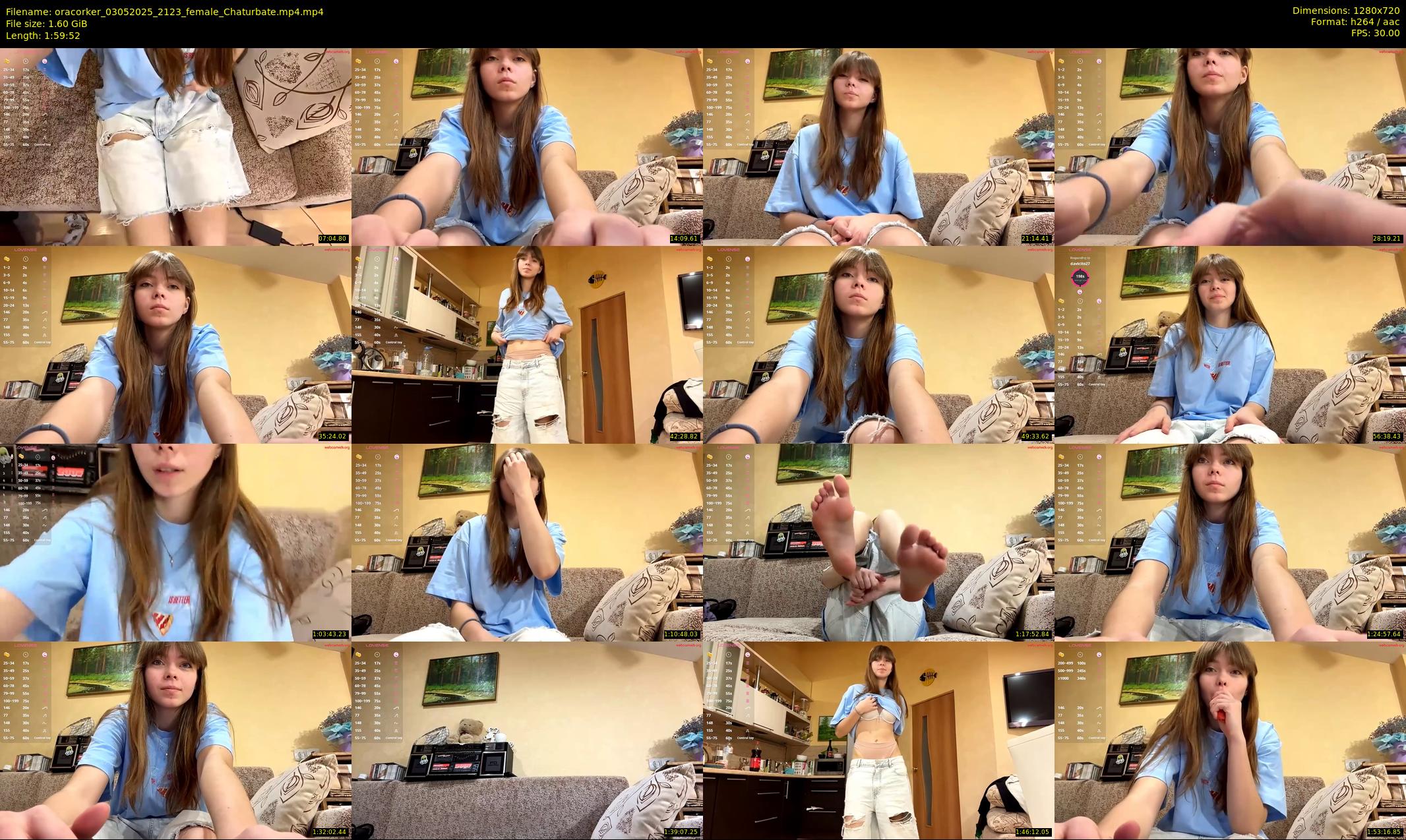 oracorker — 120 minute Chaturbate female cam show recording, 720p, May 3, 2025