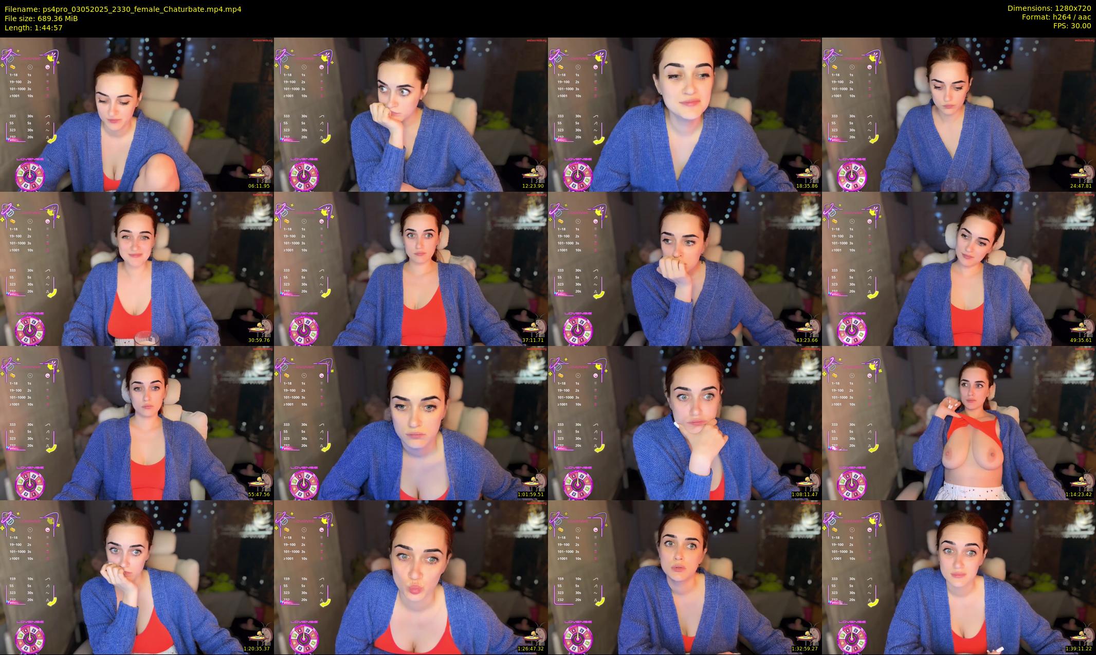 ps4pro — 105 minute Chaturbate female cam show recording, 720p, May 3, 2025