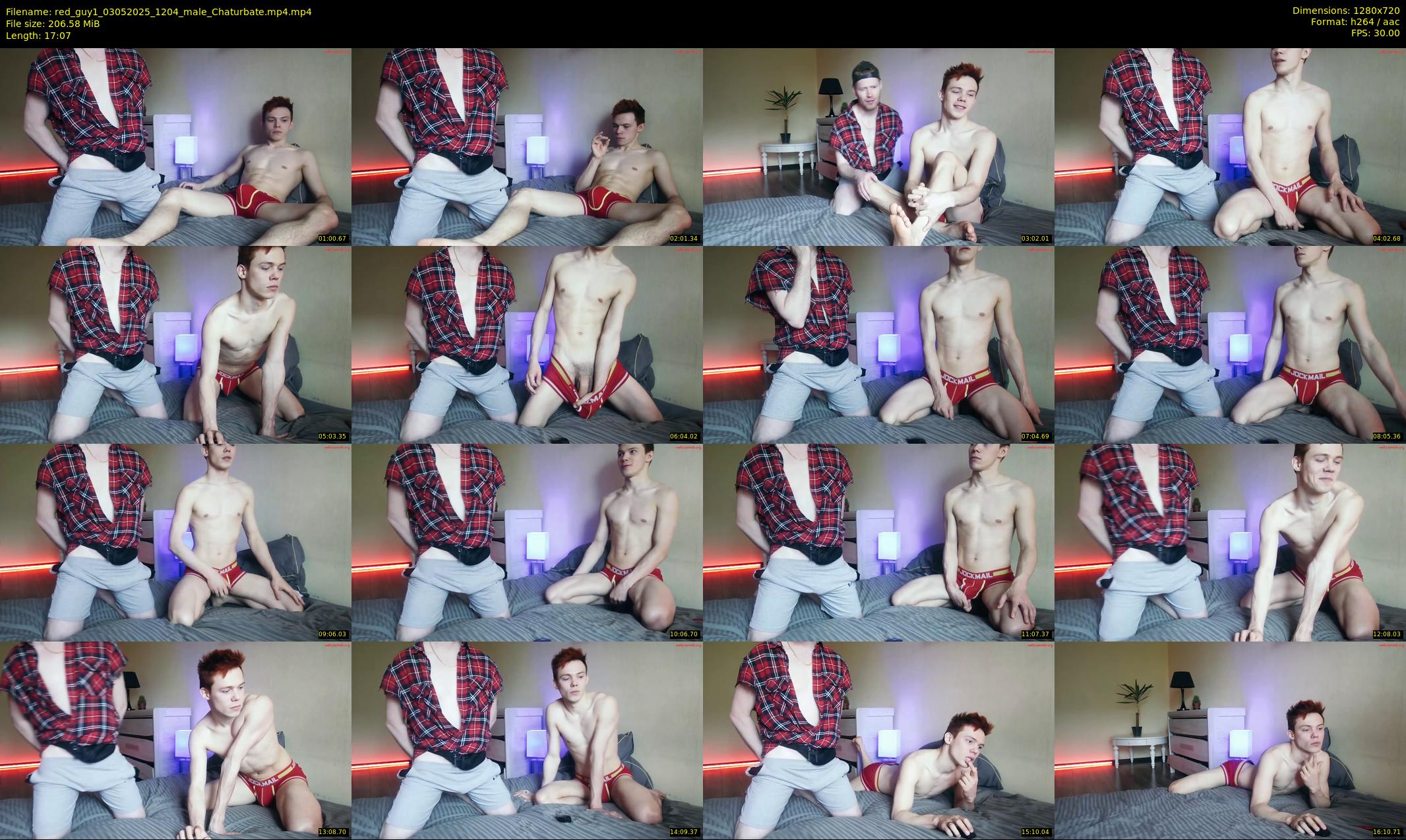 red_guy1 — 18 minute Chaturbate male cam show recording, 720p, May 3, 2025