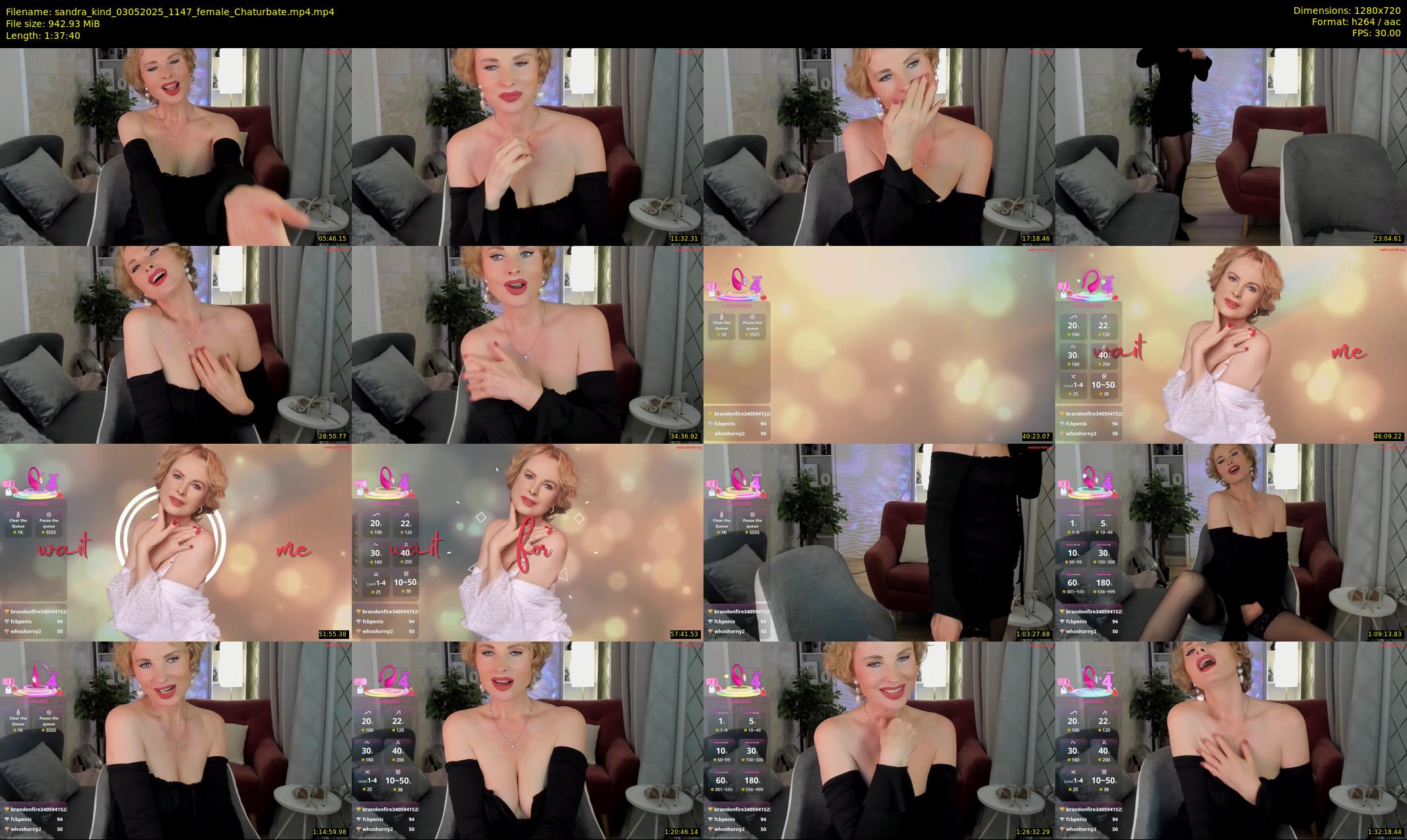 sandra_kind — 98 minute Chaturbate female cam show recording, 720p, May 3, 2025