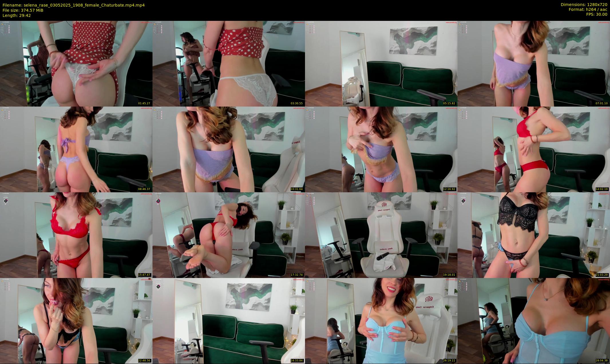 selena_rase — 30 minute Chaturbate female cam show recording, 720p, May 3, 2025